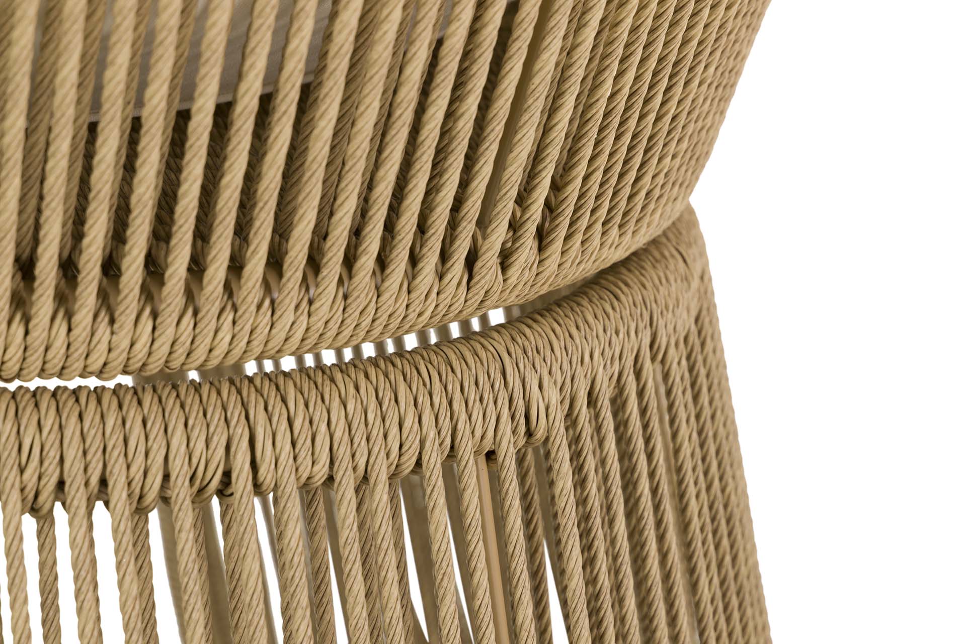 POLTRONA DE RATTAN SINTÉTICO NATURAL 59x68x83 CM