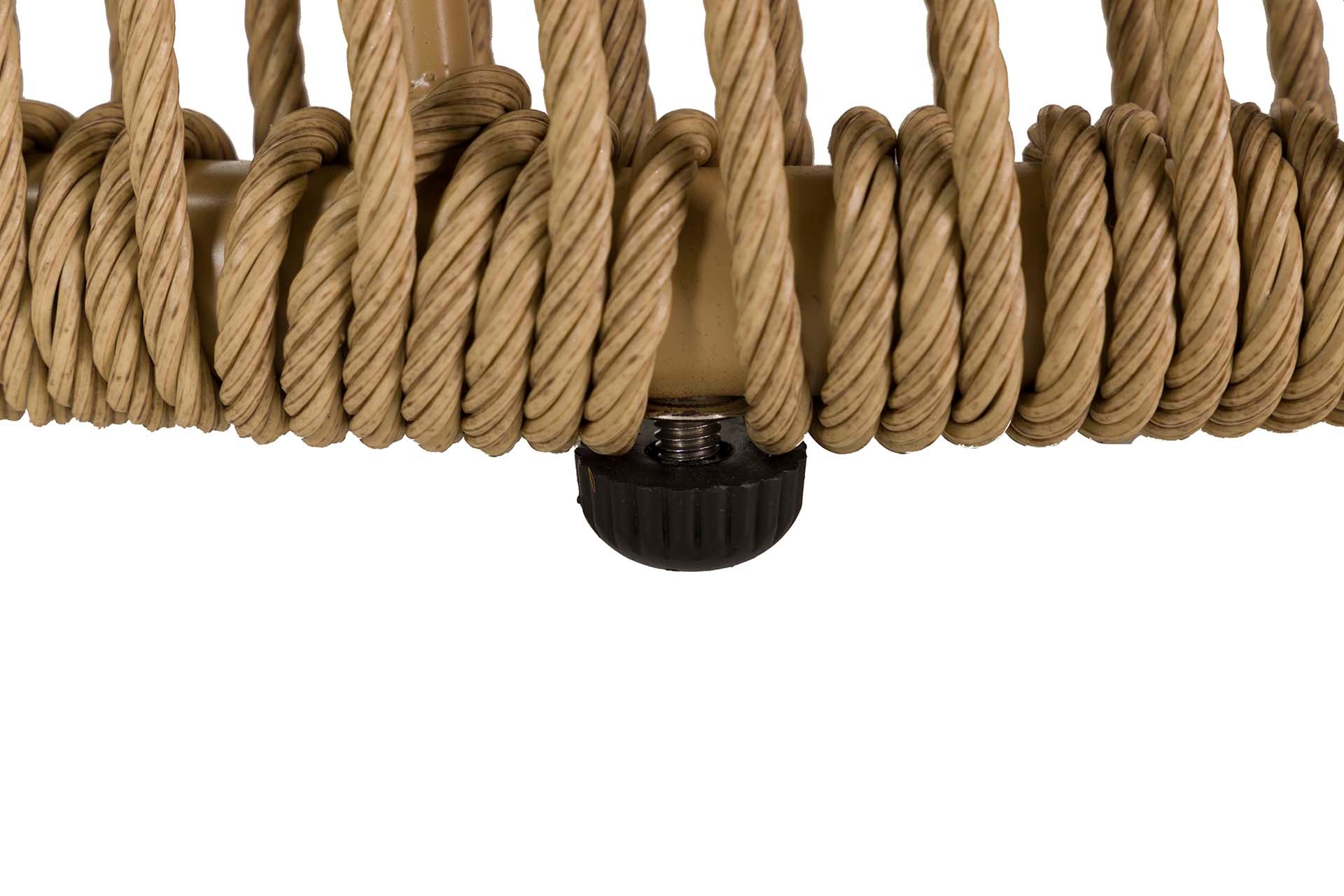 POLTRONA DE RATTAN SINTÉTICO NATURAL 59x68x83 CM