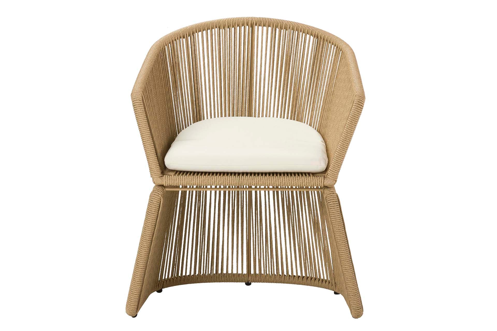 NATURAL SYNTHETIC RATTAN ARMCHAIR 59x68x83 CM