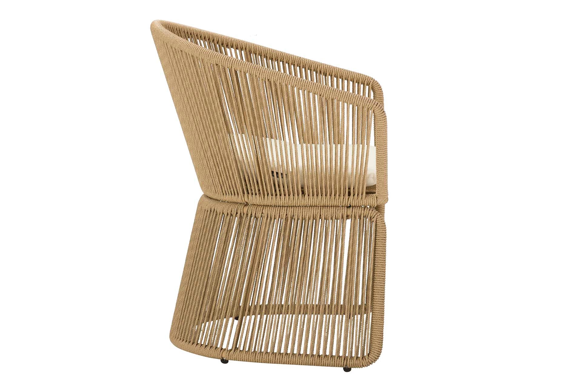 POLTRONA DE RATTAN SINTÉTICO NATURAL 59x68x83 CM