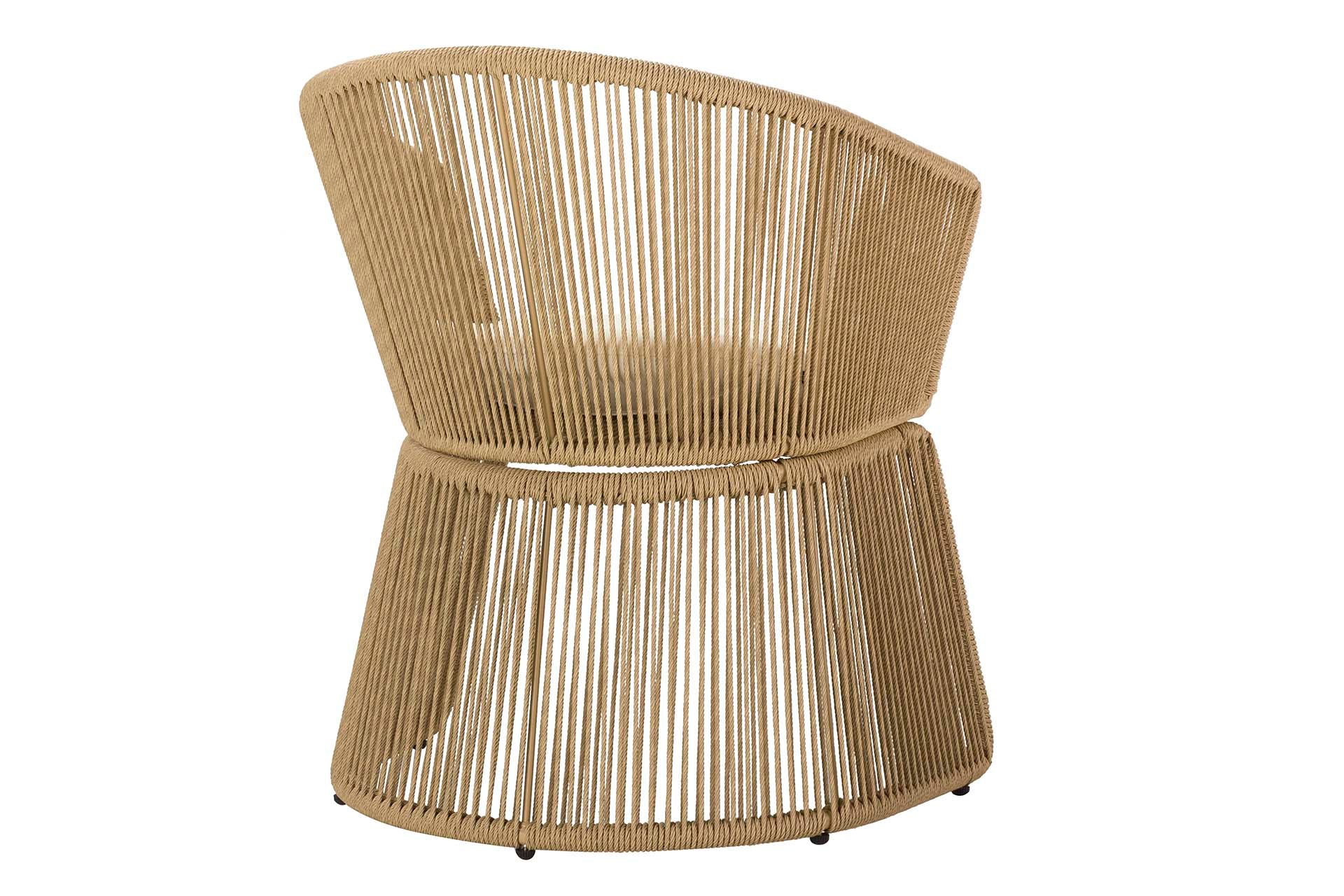 POLTRONA DE RATTAN SINTÉTICO NATURAL 59x68x83 CM