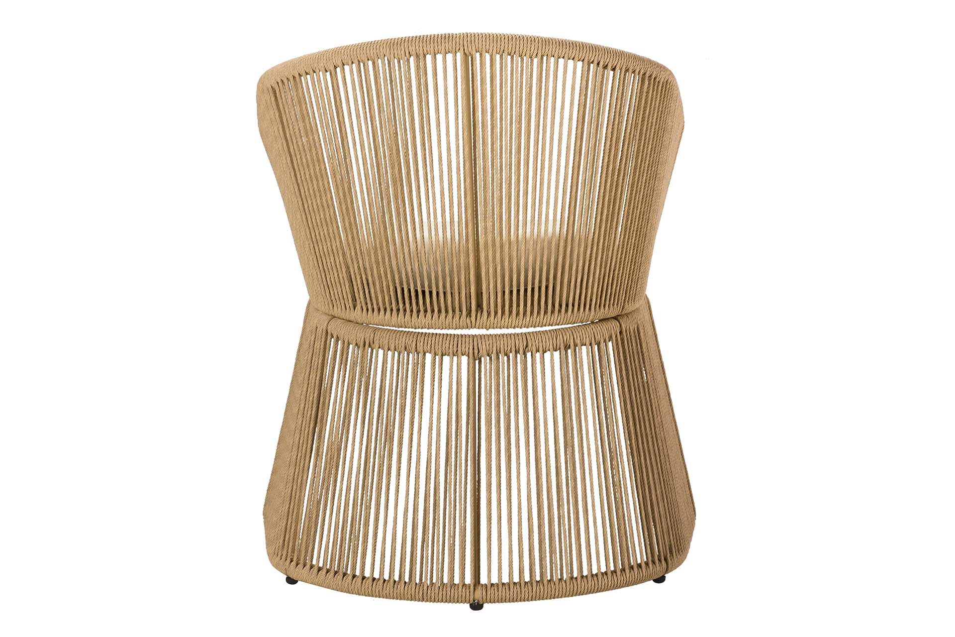 POLTRONA DE RATTAN SINTÉTICO NATURAL 59x68x83 CM