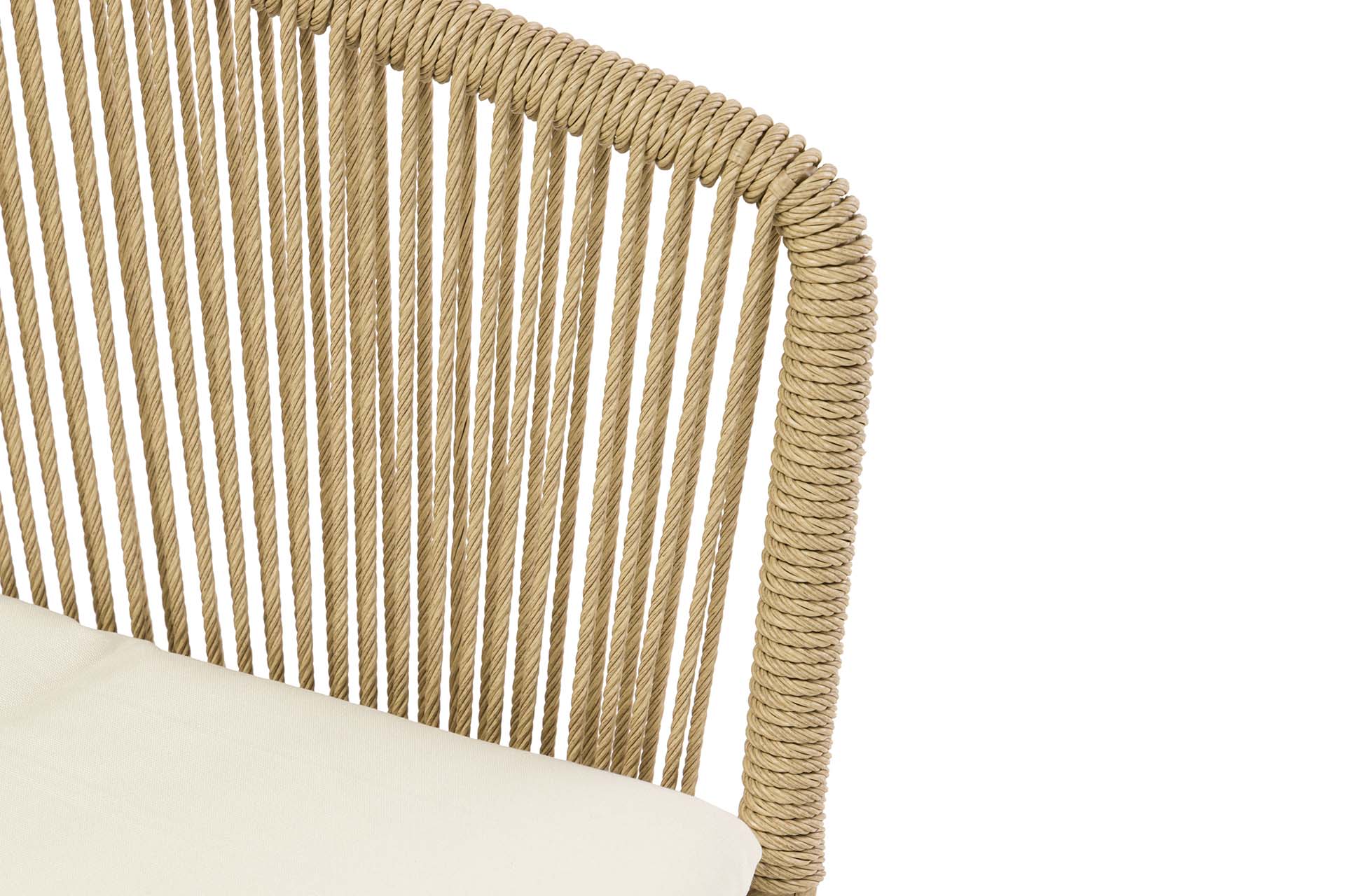 POLTRONA DE RATTAN SINTÉTICO NATURAL 59x68x83 CM