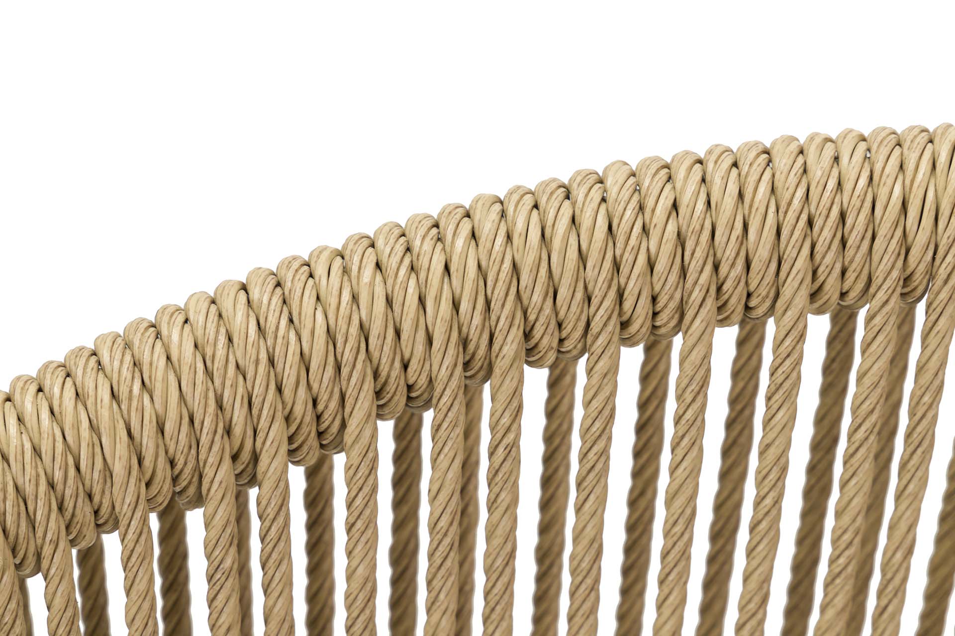 POLTRONA DE RATTAN SINTÉTICO NATURAL 59x68x83 CM