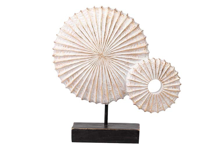 FIGURA CONCHA DECORACION RESINA 33x10x33 CM