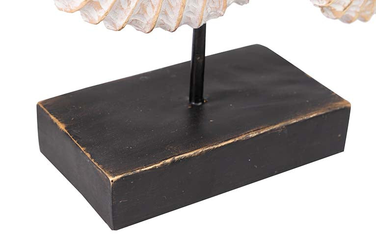 FIGURA CONCHA DECORACION RESINA 33x10x33 CM