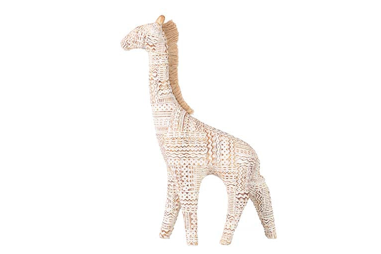 FIGURA JIRAFA DECORACION RESINA 23x10x34 CM
