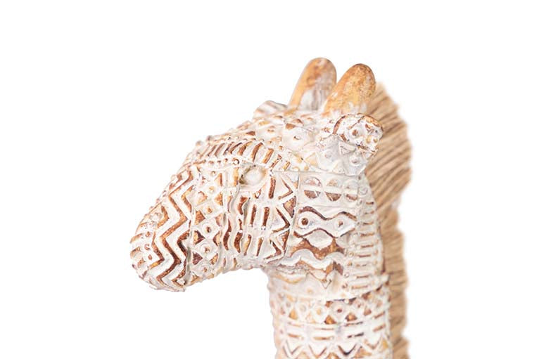 FIGURA JIRAFA DECORACION RESINA 23x10x34 CM