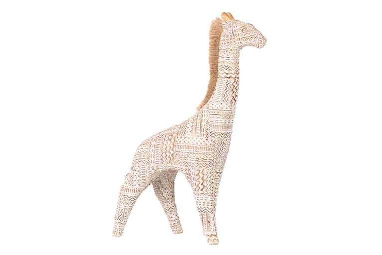 FIGURA JIRAFA DECORACION RESINA 23x10x34 CM