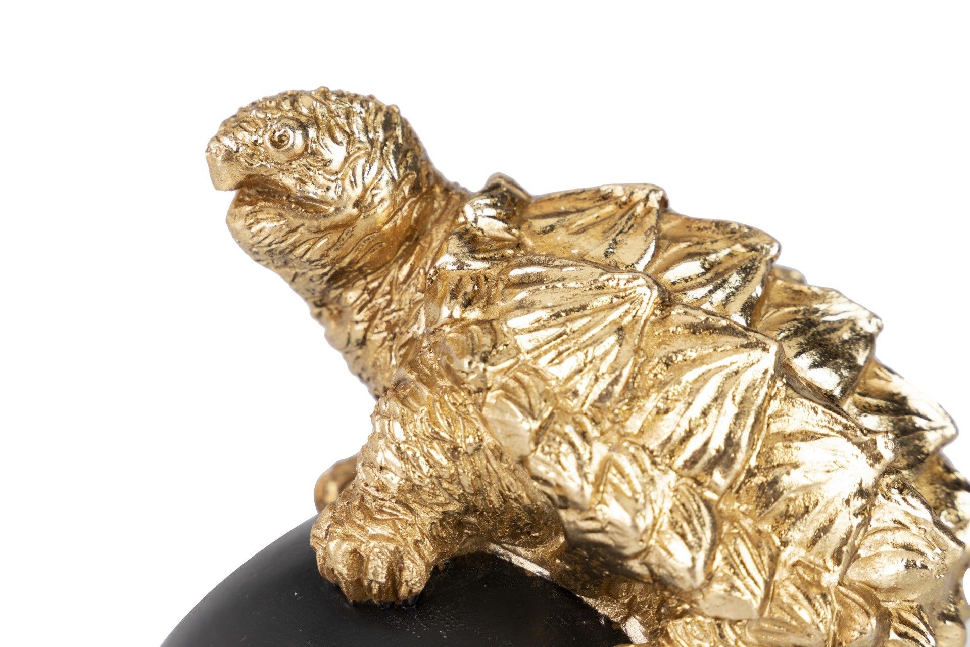 TARTARUGA FIGURA BOLA DECORAÇÃO RESINA 10x8x15 CM