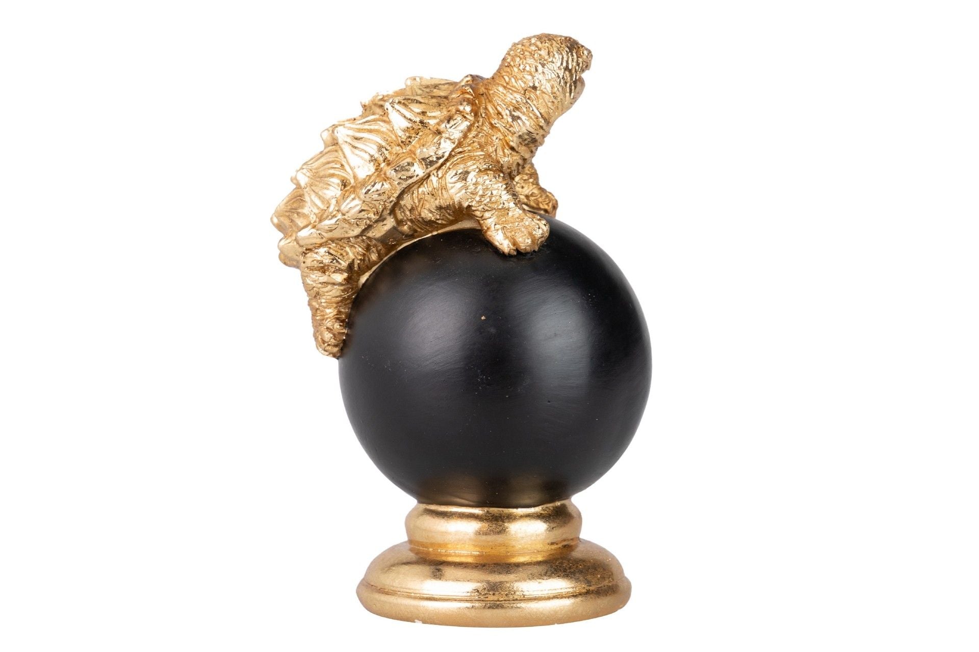 TARTARUGA FIGURA BOLA DECORAÇÃO RESINA 10x8x15 CM