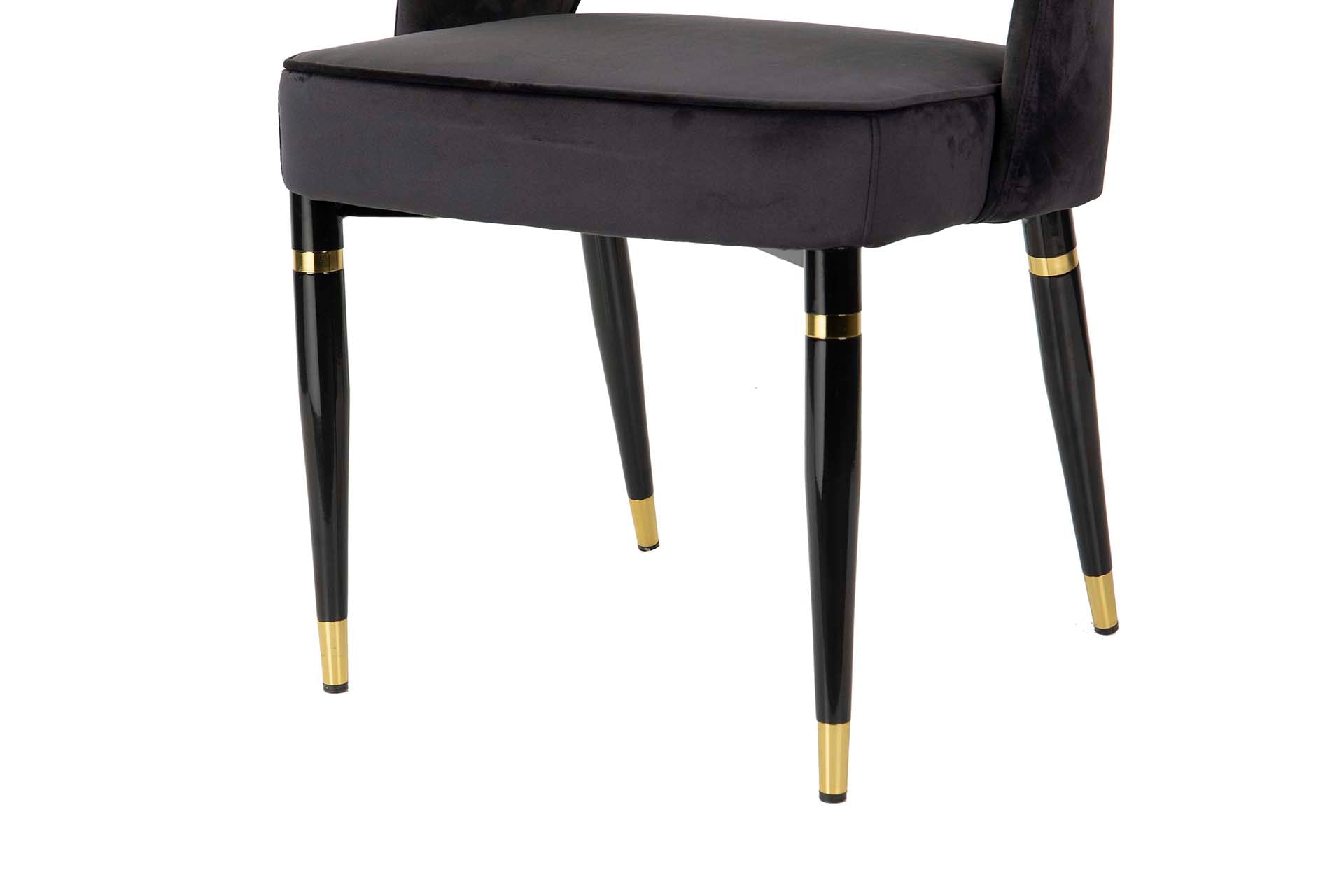 SILLA VELVET NEGRO HOUSTON 56x58x83 CM