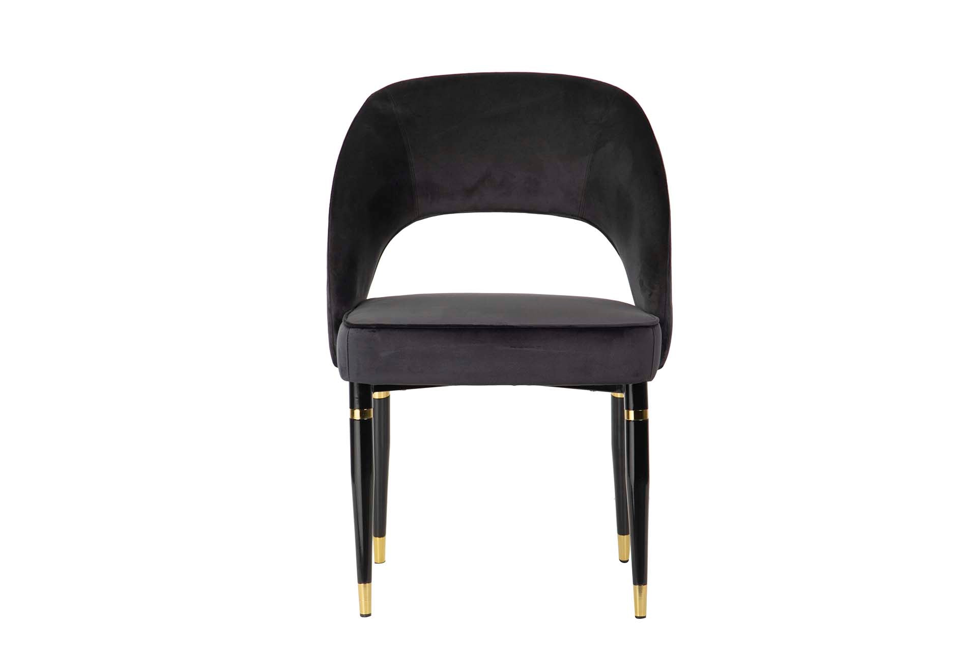 SILLA VELVET NEGRO HOUSTON 56x58x83 CM