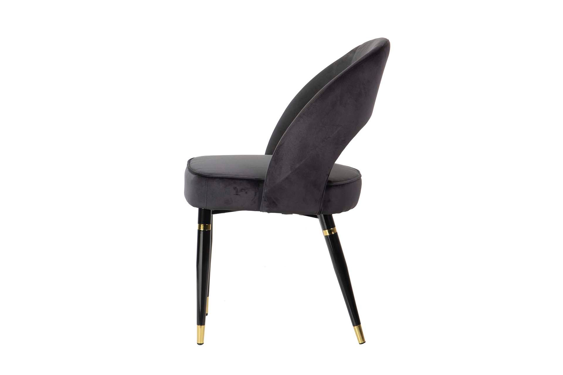 SILLA VELVET NEGRO HOUSTON 56x58x83 CM