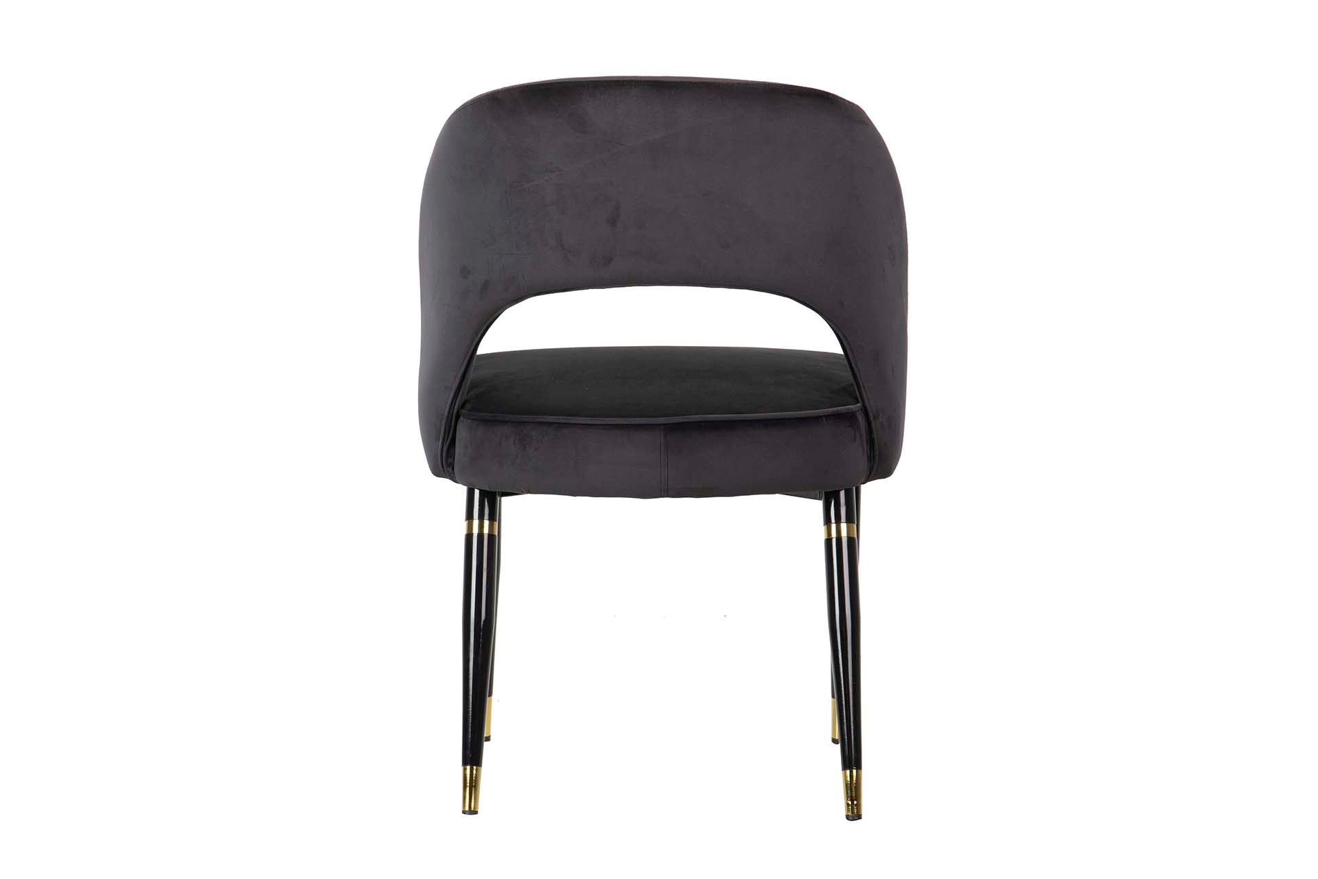 SILLA VELVET NEGRO HOUSTON 56x58x83 CM