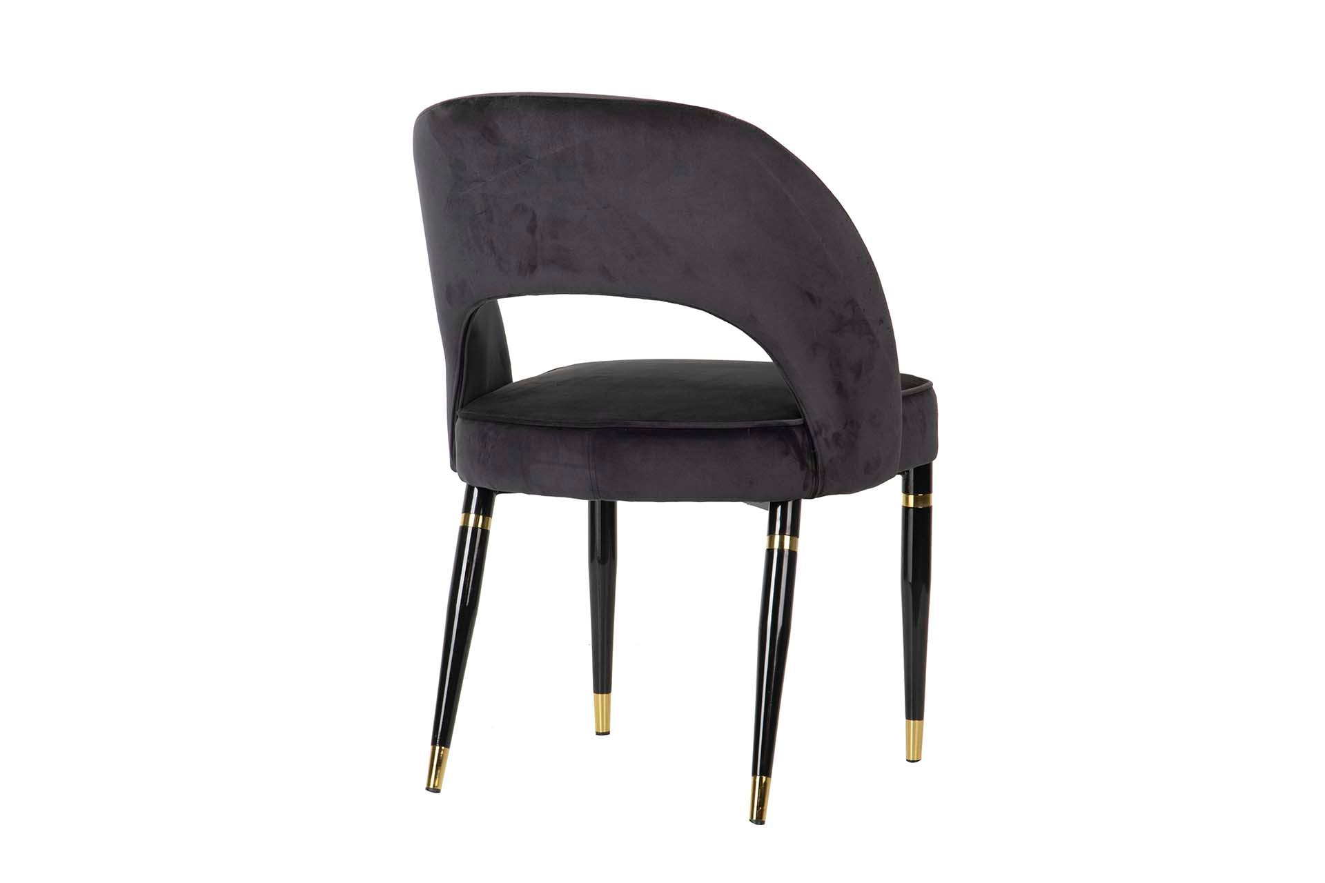 SILLA VELVET NEGRO HOUSTON 56x58x83 CM