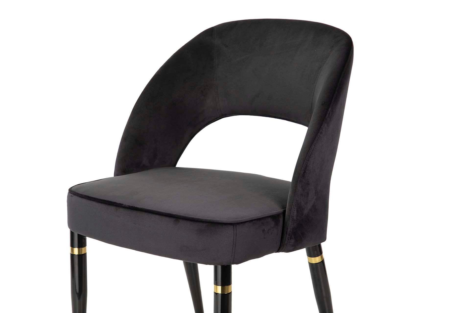 SILLA VELVET NEGRO HOUSTON 56x58x83 CM