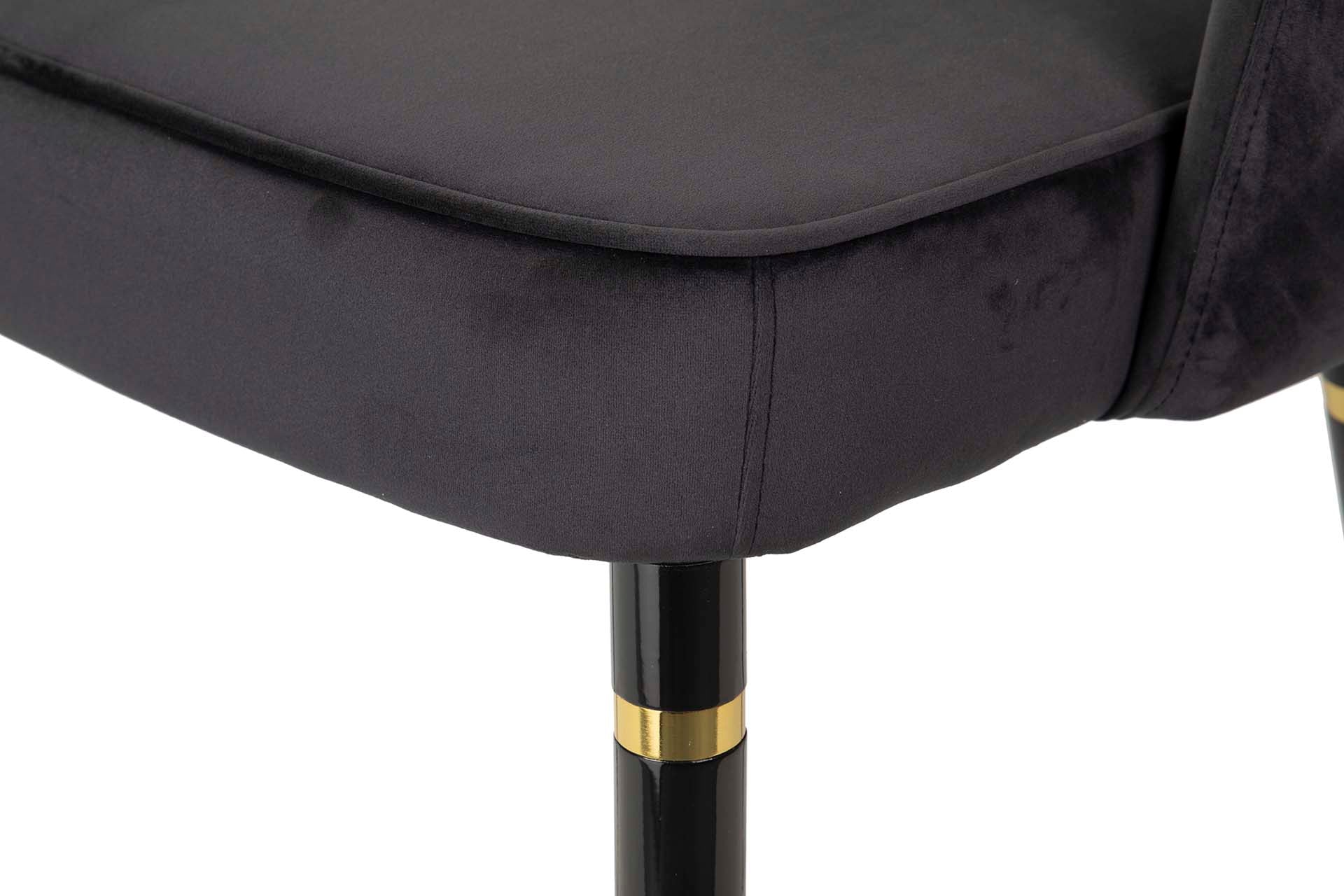 SILLA VELVET NEGRO HOUSTON 56x58x83 CM