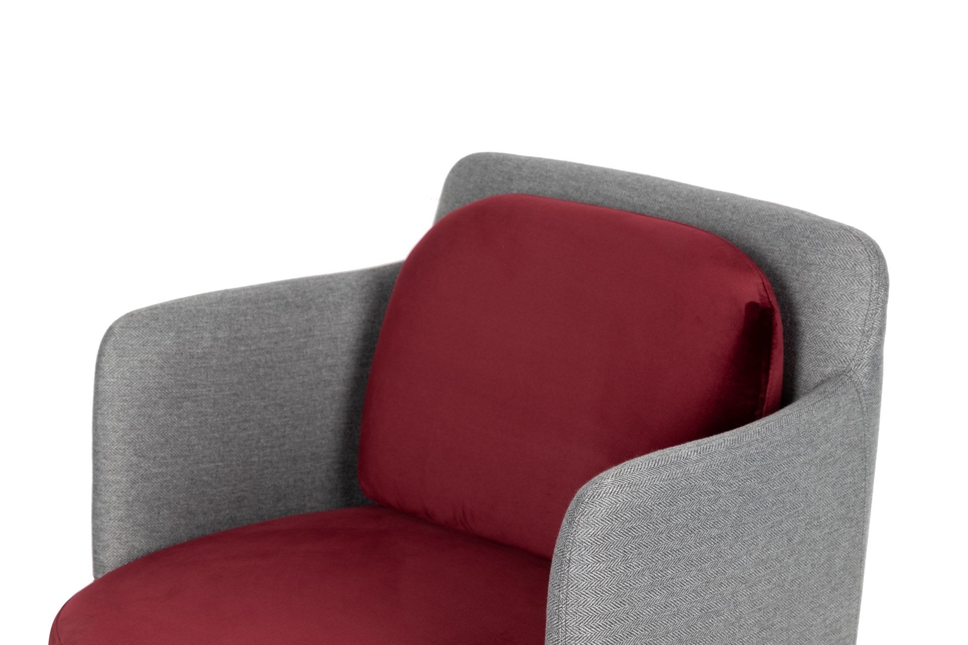 SILLON VELVET ROJO GRIS TULSA 70x80x81 CM