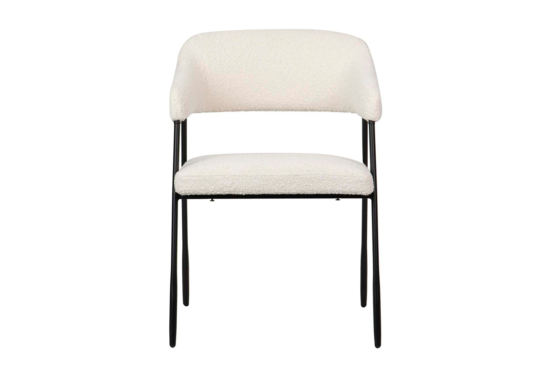 SILLA BOUCLE BLANCO TAOS 55x58x77 CM - Min.2 uds