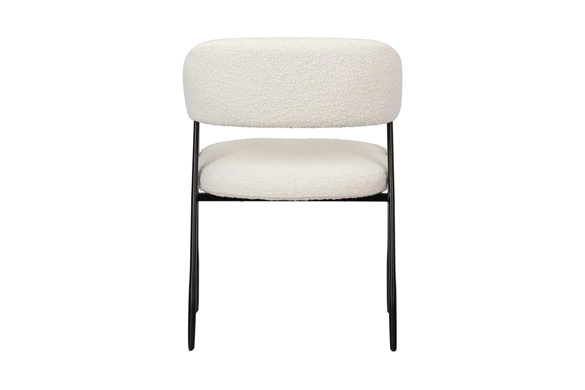 SILLA BOUCLE BLANCO TAOS 55x58x77 CM - Min.2 uds