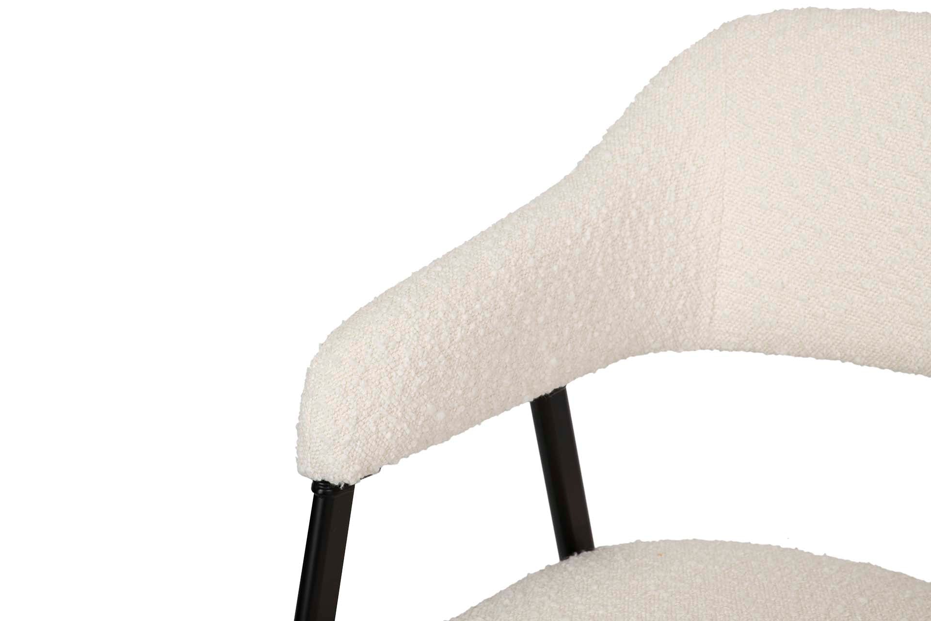 SILLA BOUCLE BLANCO TAOS 55x58x77 CM - Min.2 uds