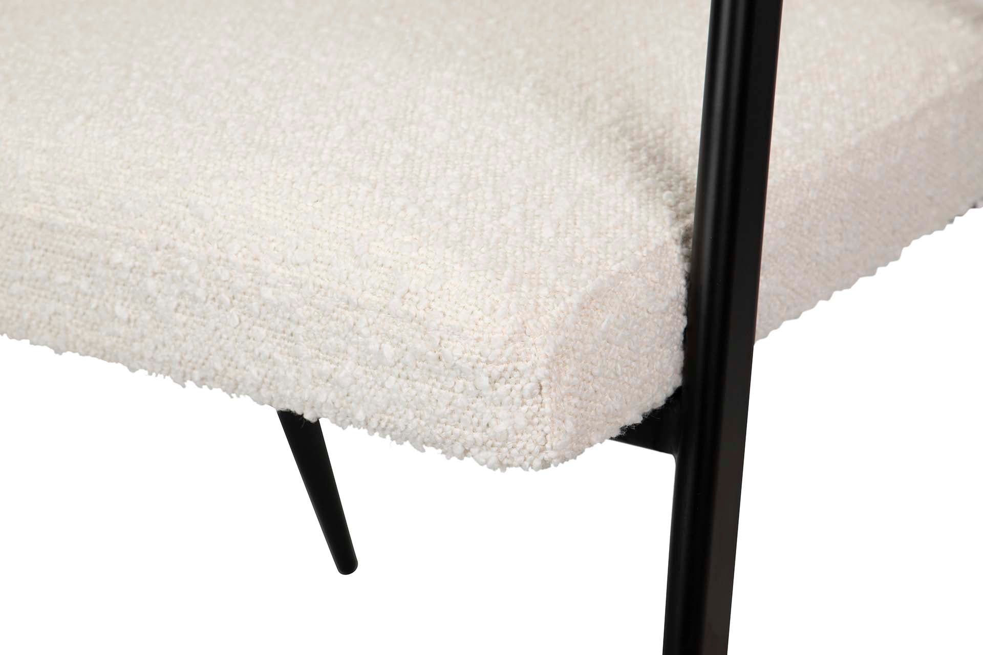 SILLA BOUCLE BLANCO TAOS 55x58x77 CM - Min.2 uds