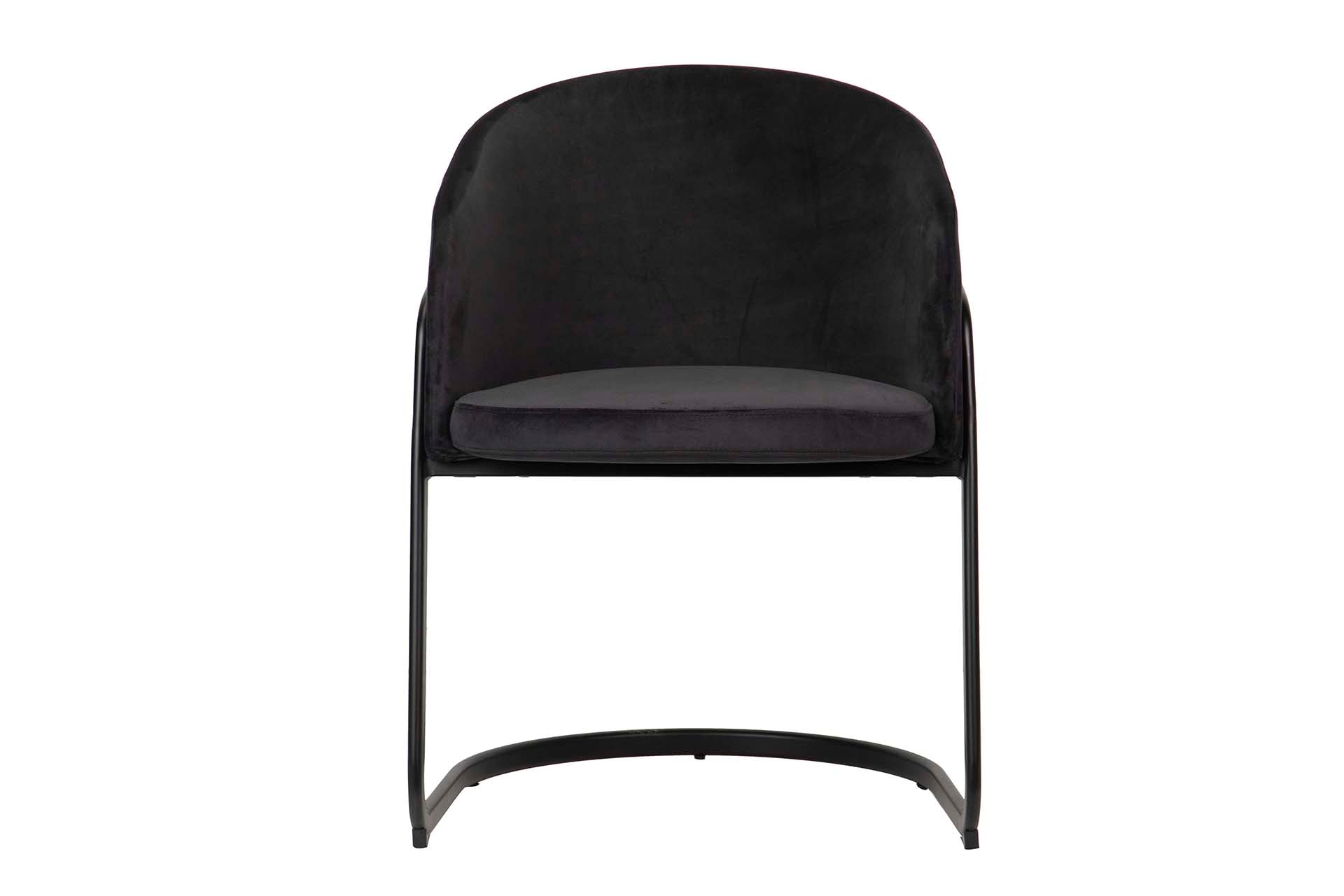 SILLA VELVET NEGRO SITKA 58x58x79 CM - Min.2 uds