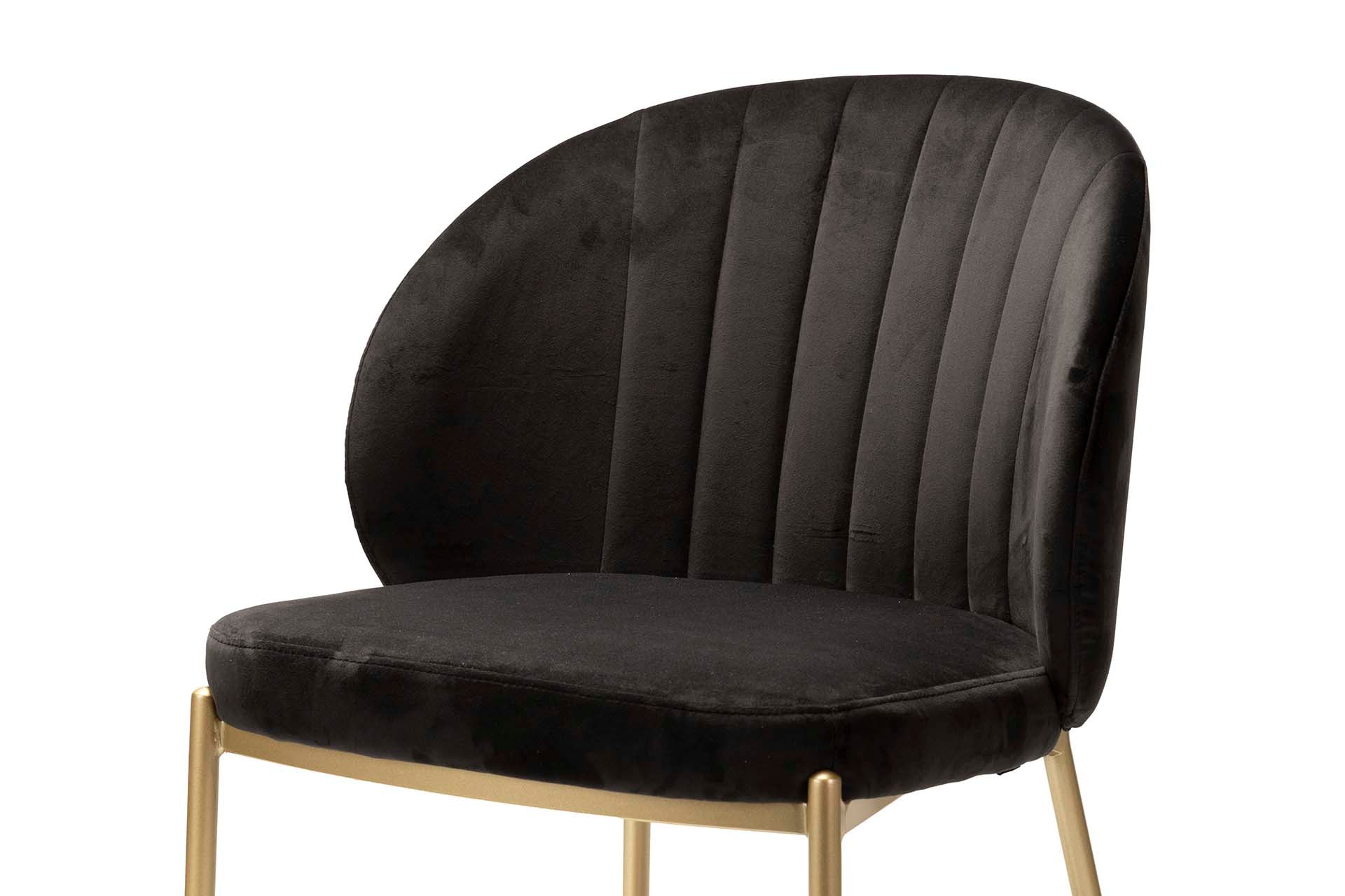 SILLA VELVET NEGRO LALI 57x55x80 CM - Min.2 uds