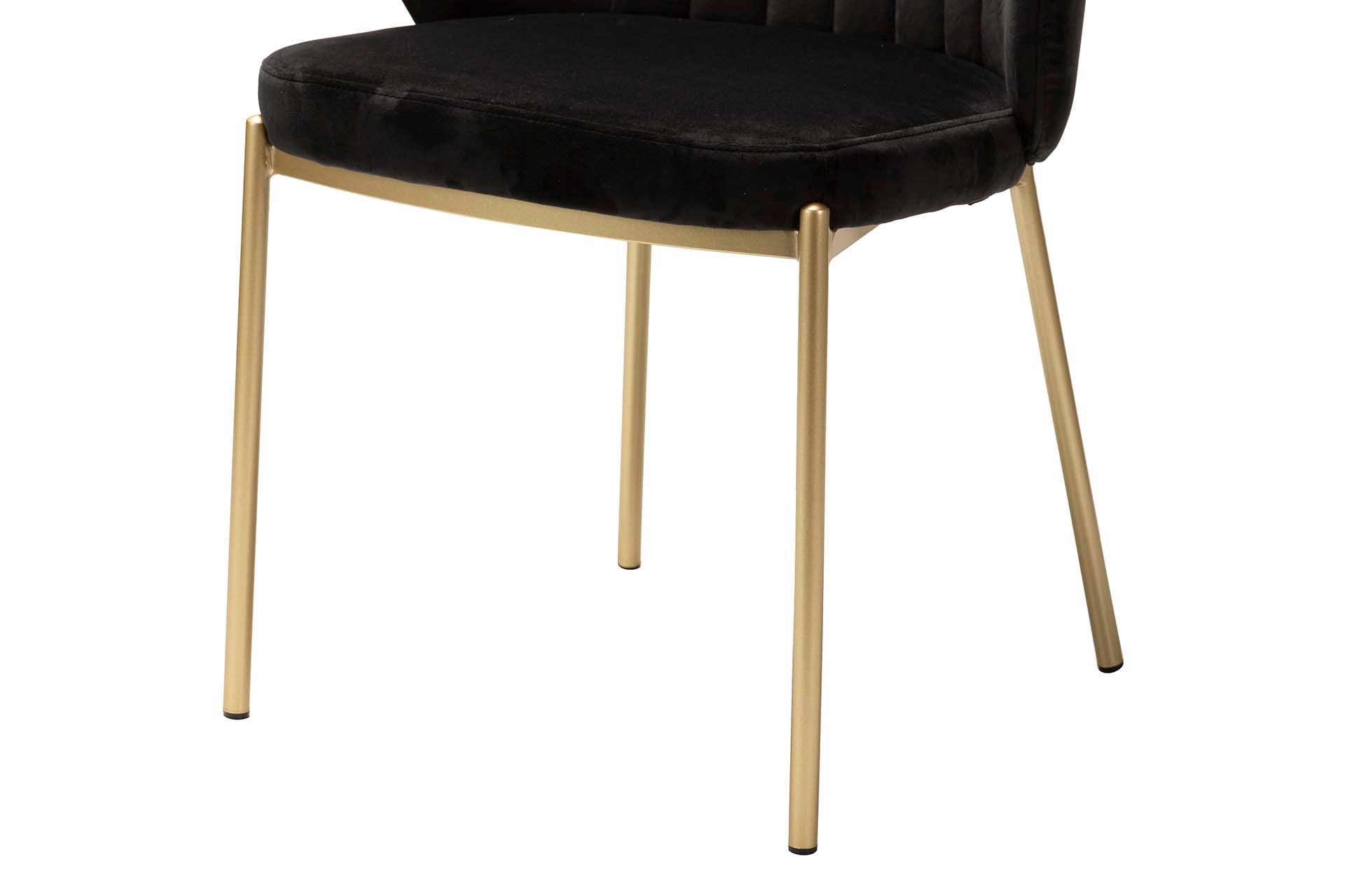 SILLA VELVET NEGRO LALI 57x55x80 CM - Min.2 uds