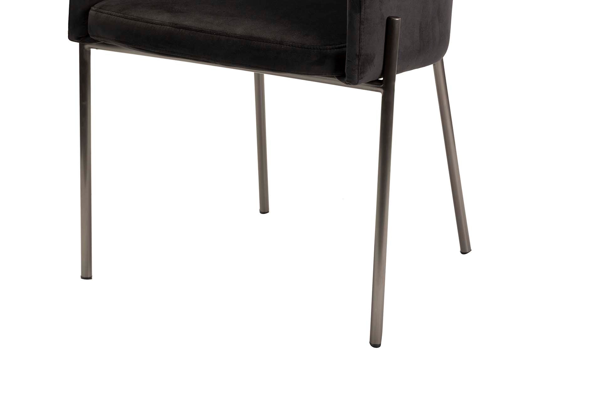 SILLA VELVET NEGRO ROYAL 57x58x78 CM