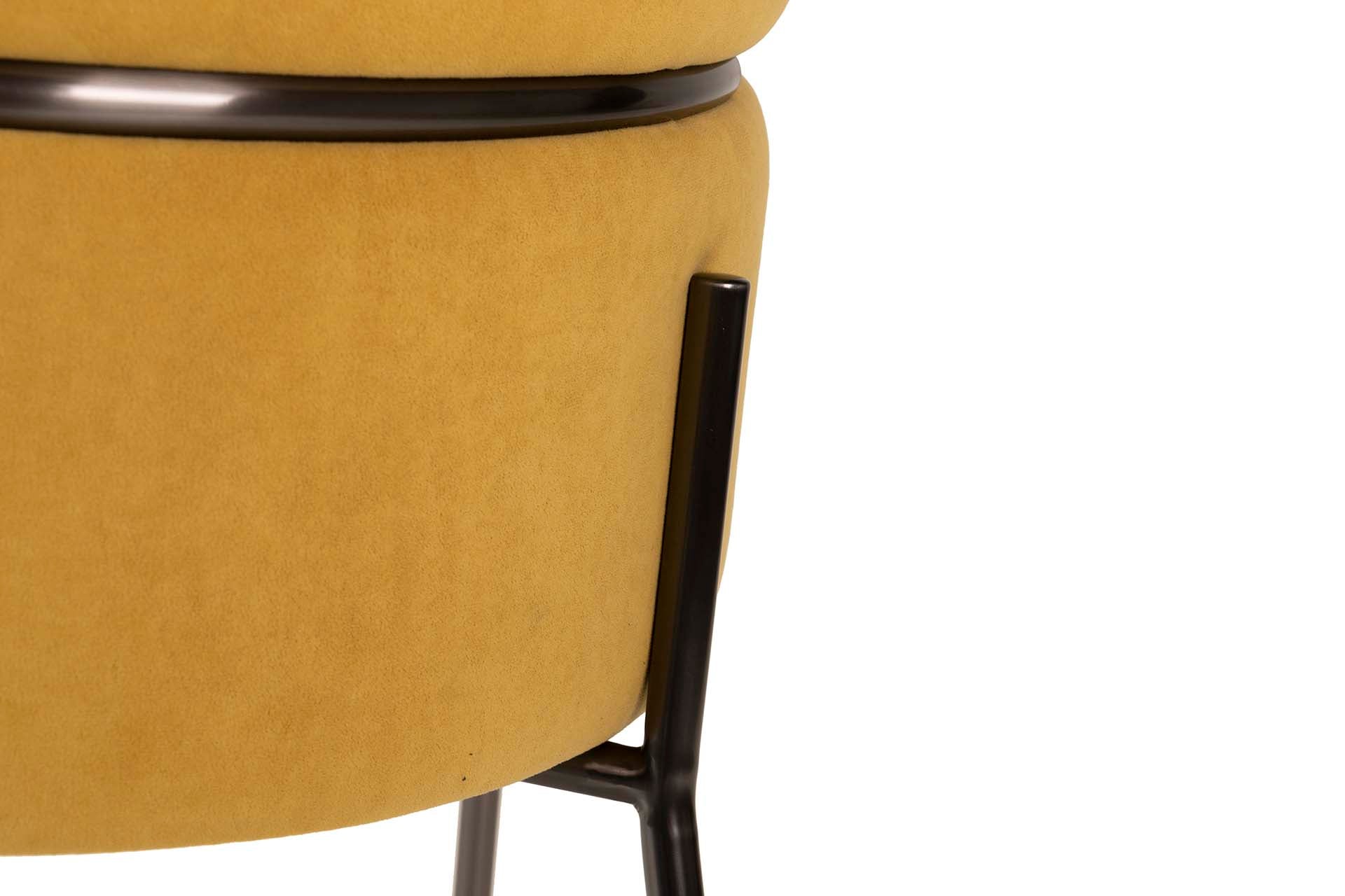 SILLA VELVET AMARILLO ROYAL 57x58x78 CM