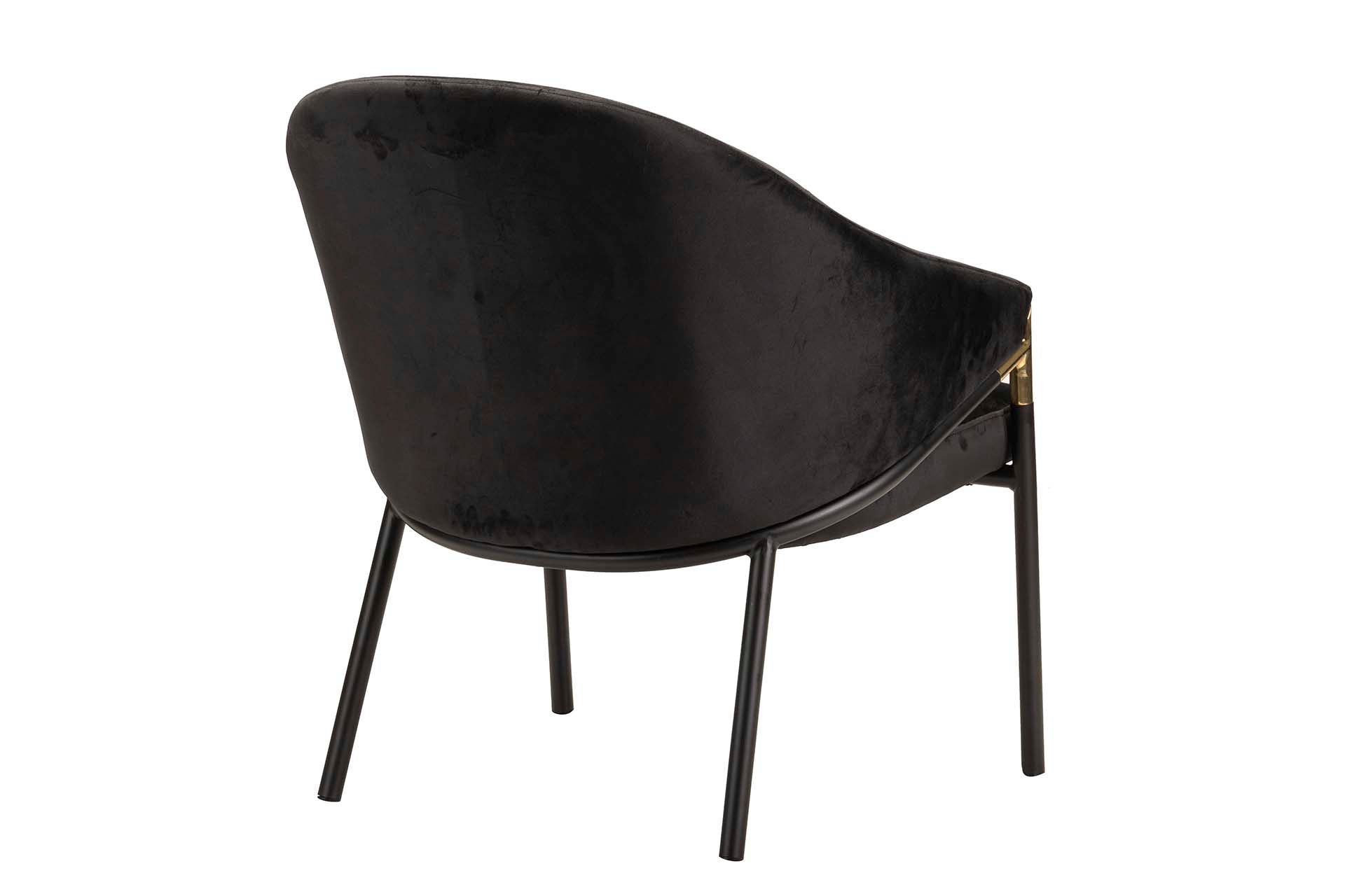 SILLA VELVET NEGRO ATLANTA 64x69x78 CM