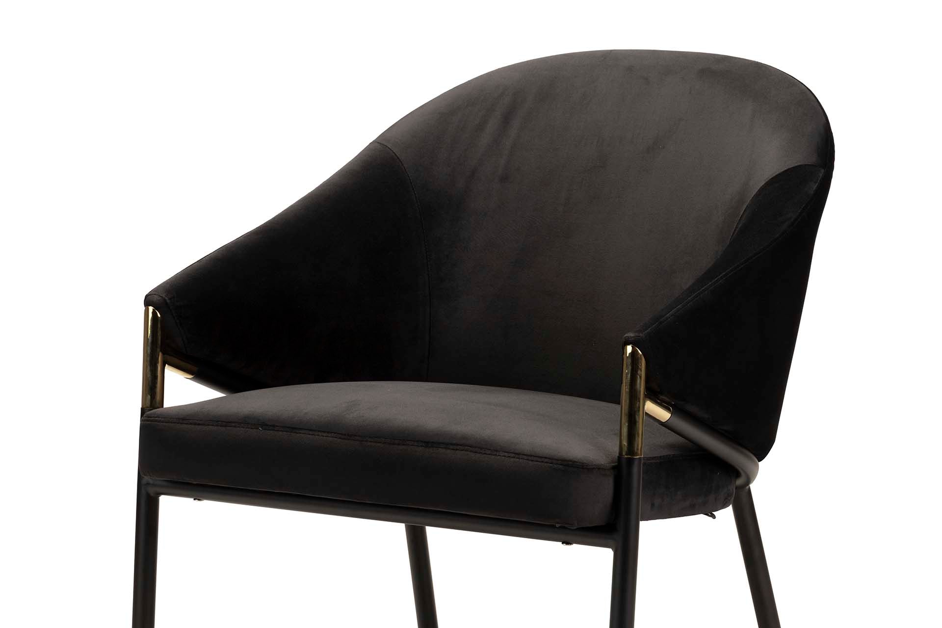 SILLA VELVET NEGRO ATLANTA 64x69x78 CM