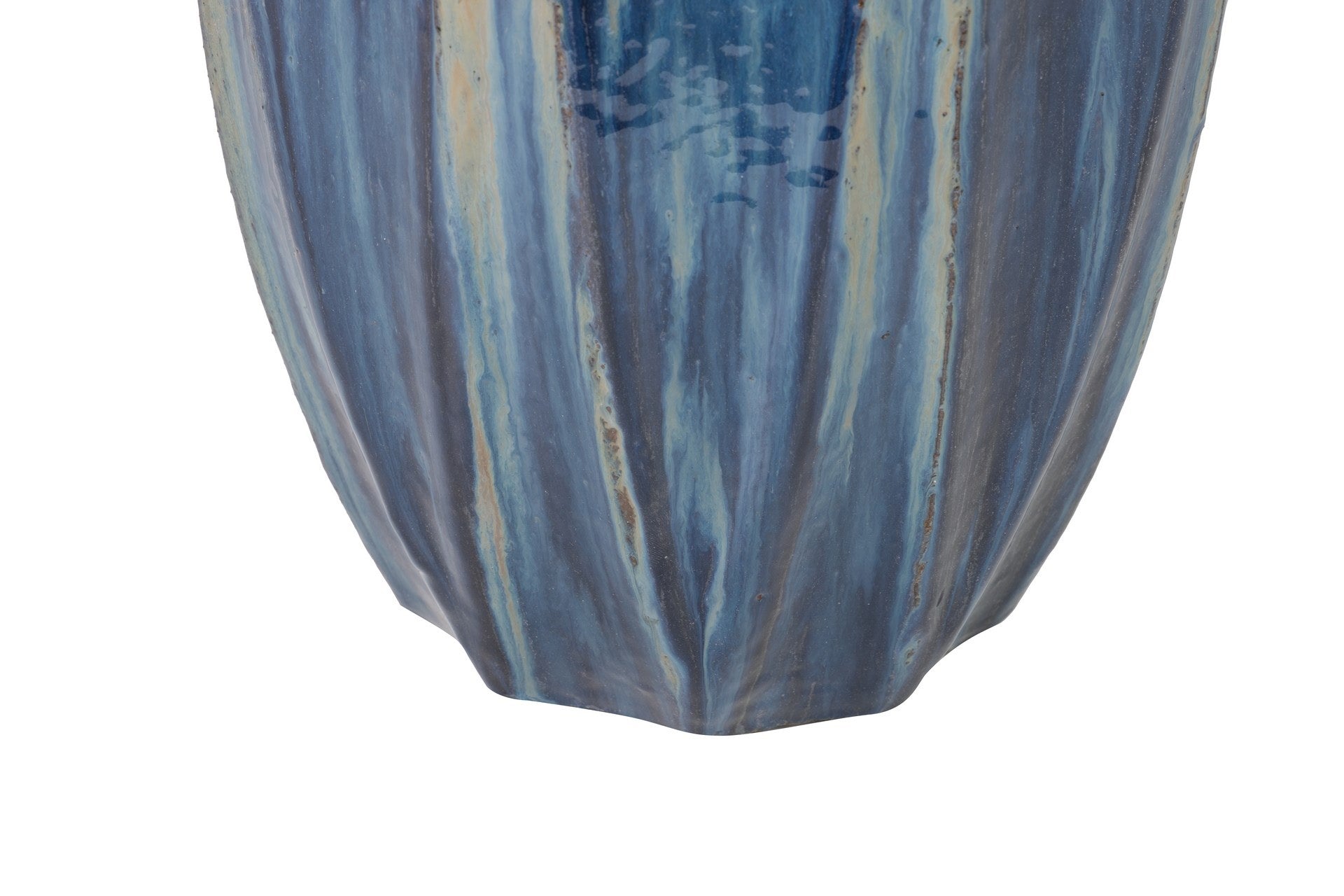 MACETERO GRES AZUL EXTERIOR 39x39x56 CM