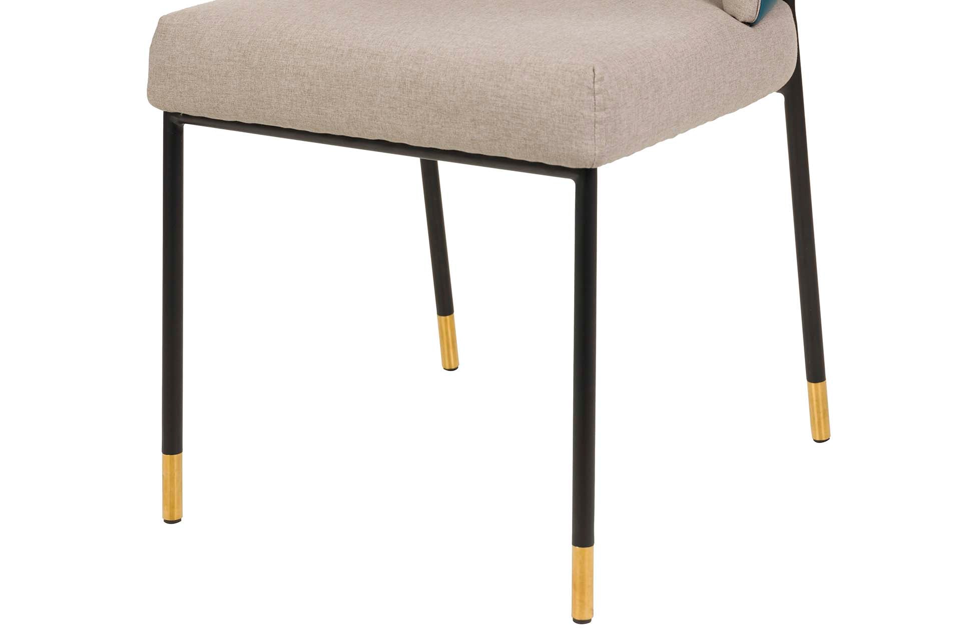 SILLA PU GRIS AZUL LAVAL 52x54x74 CM