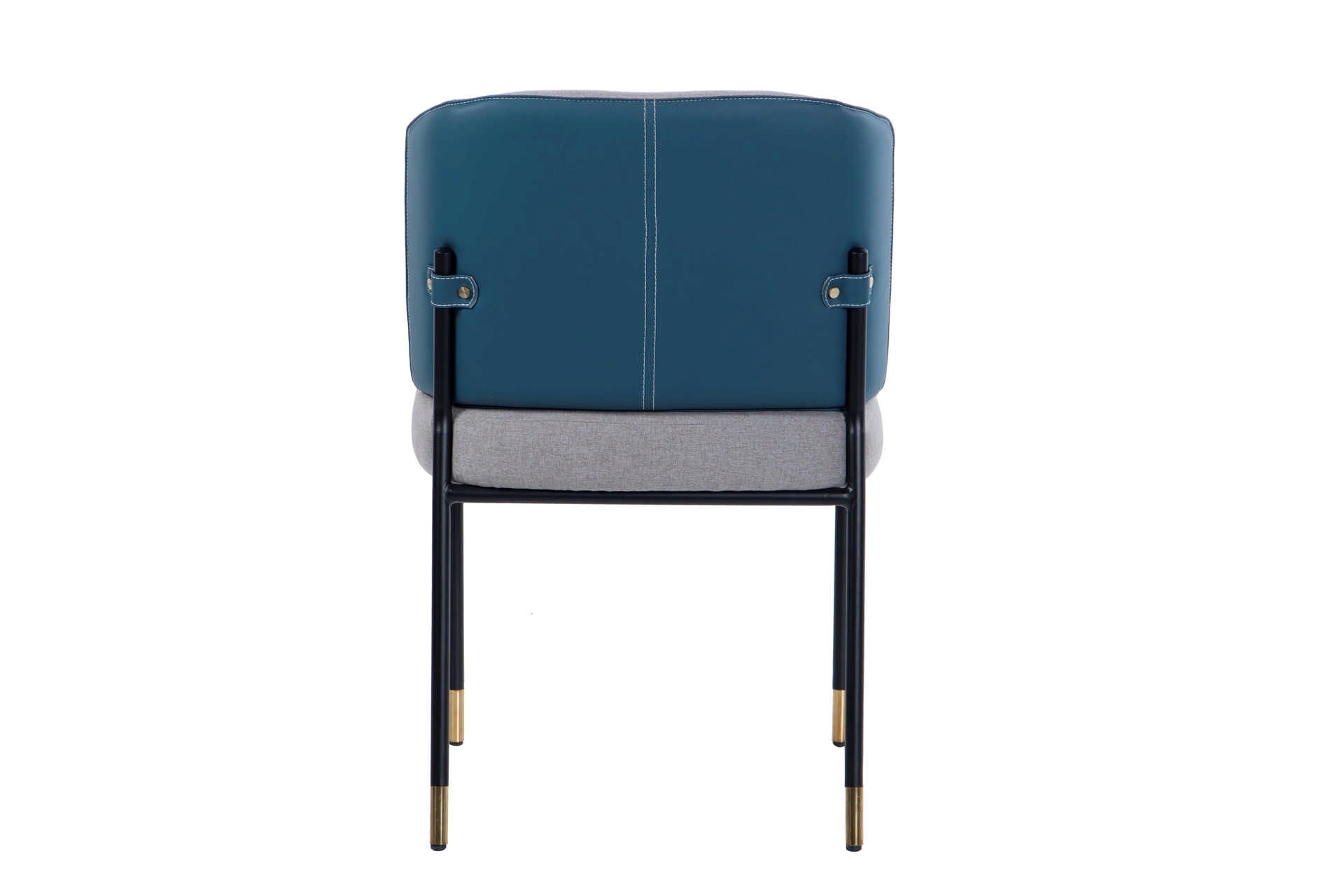 SILLA PU GRIS AZUL LAVAL 52x54x74 CM