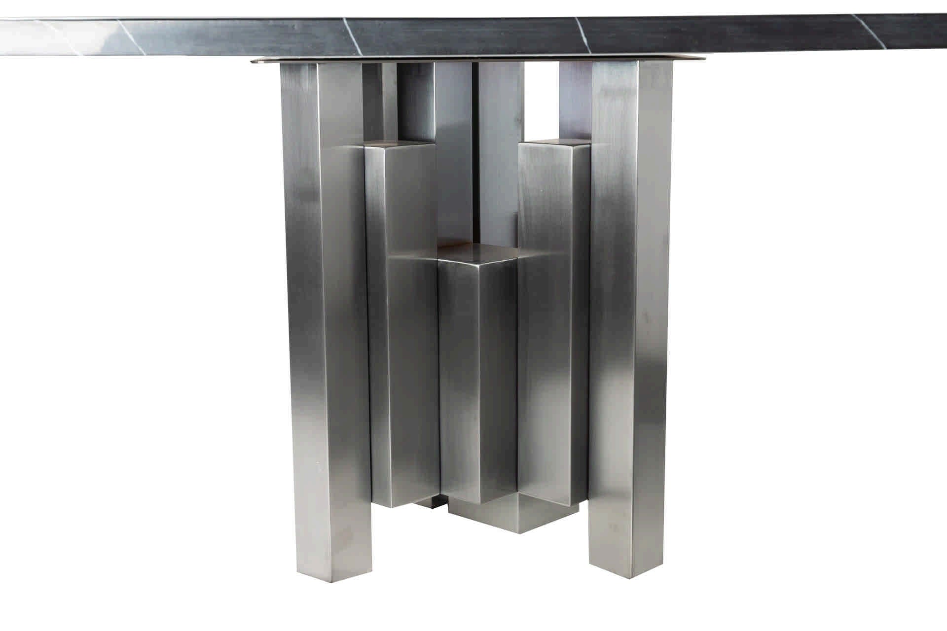 MESA COMEDOR INOX / MARMOL KULWIN 250x110x78 CM