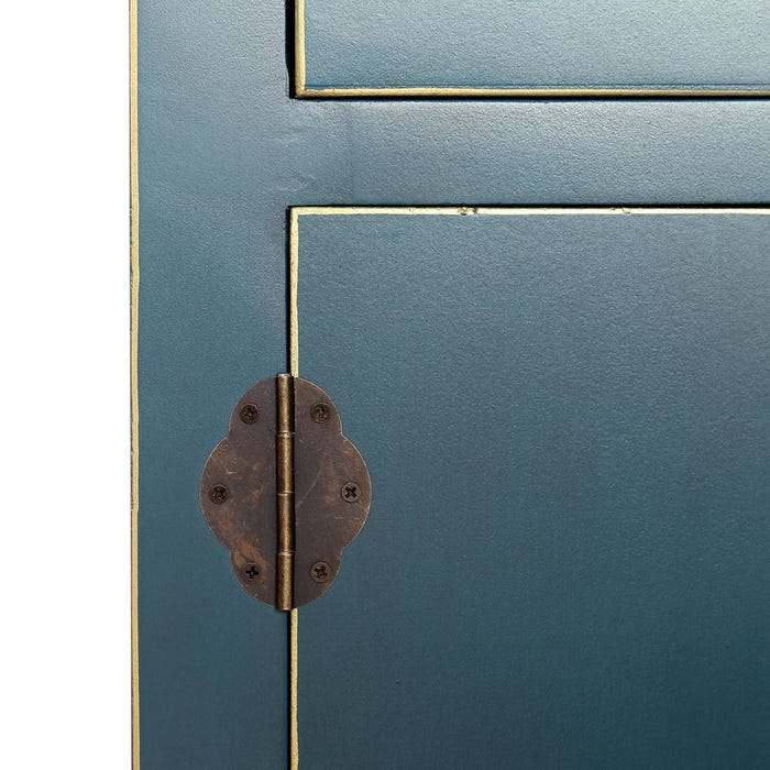 Consola 2 Puertas Y 6 Cajones Azul Dm 63 X 26 X 80 Cm