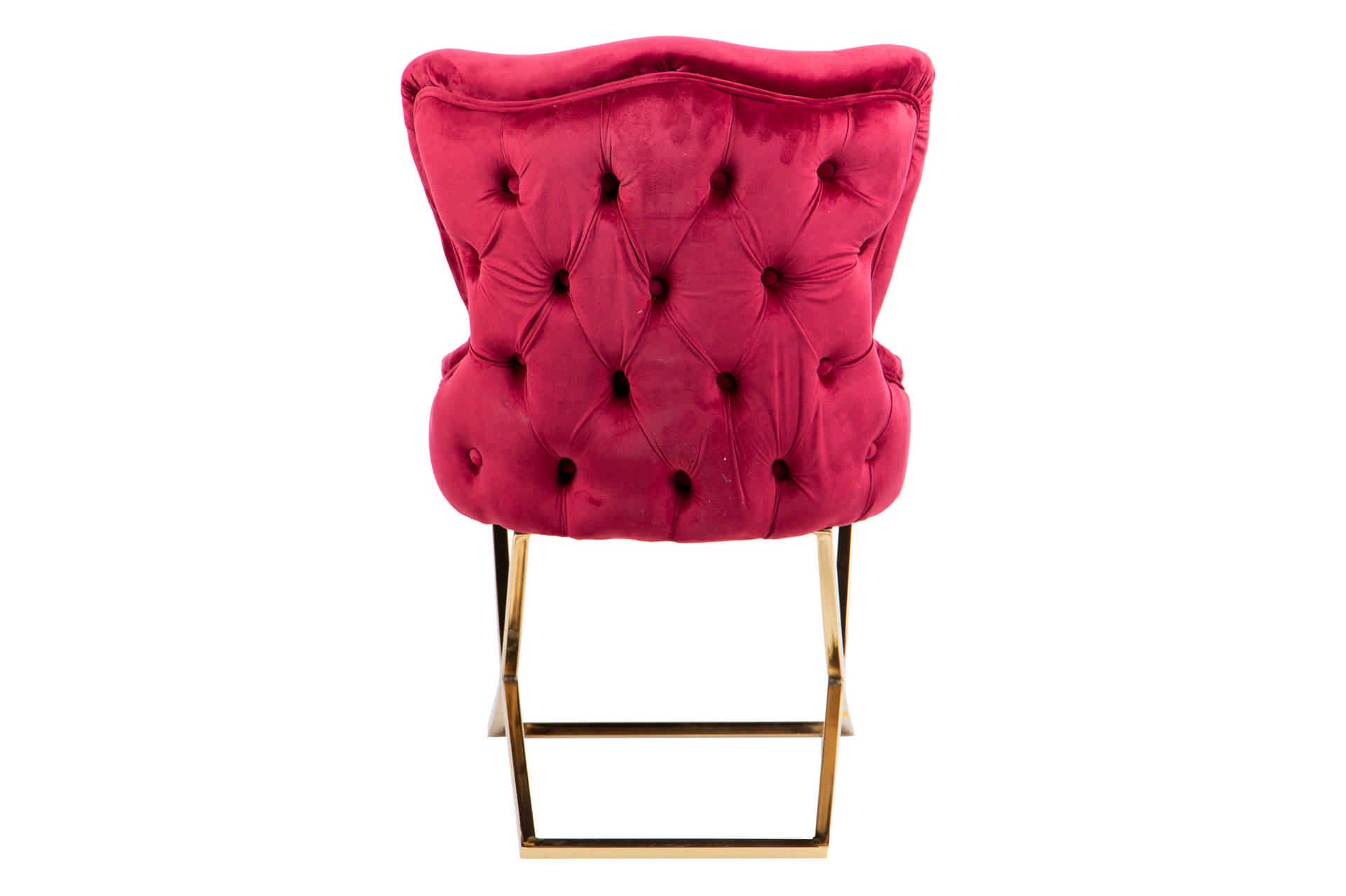 SILLA VELVET CAPITONE ROJO BRUNY 67x62x95 CM