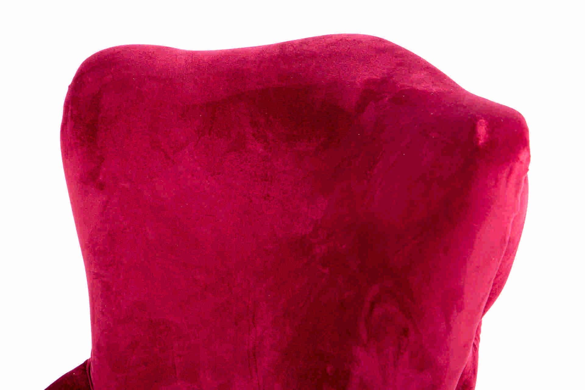 SILLA VELVET CAPITONE ROJO BRUNY 67x62x95 CM