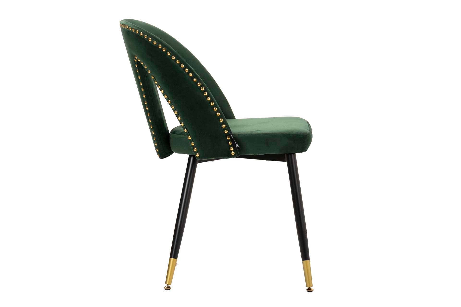 SILLA VELVET VERDE STOWE 49x54x78 CM - Min.2 uds