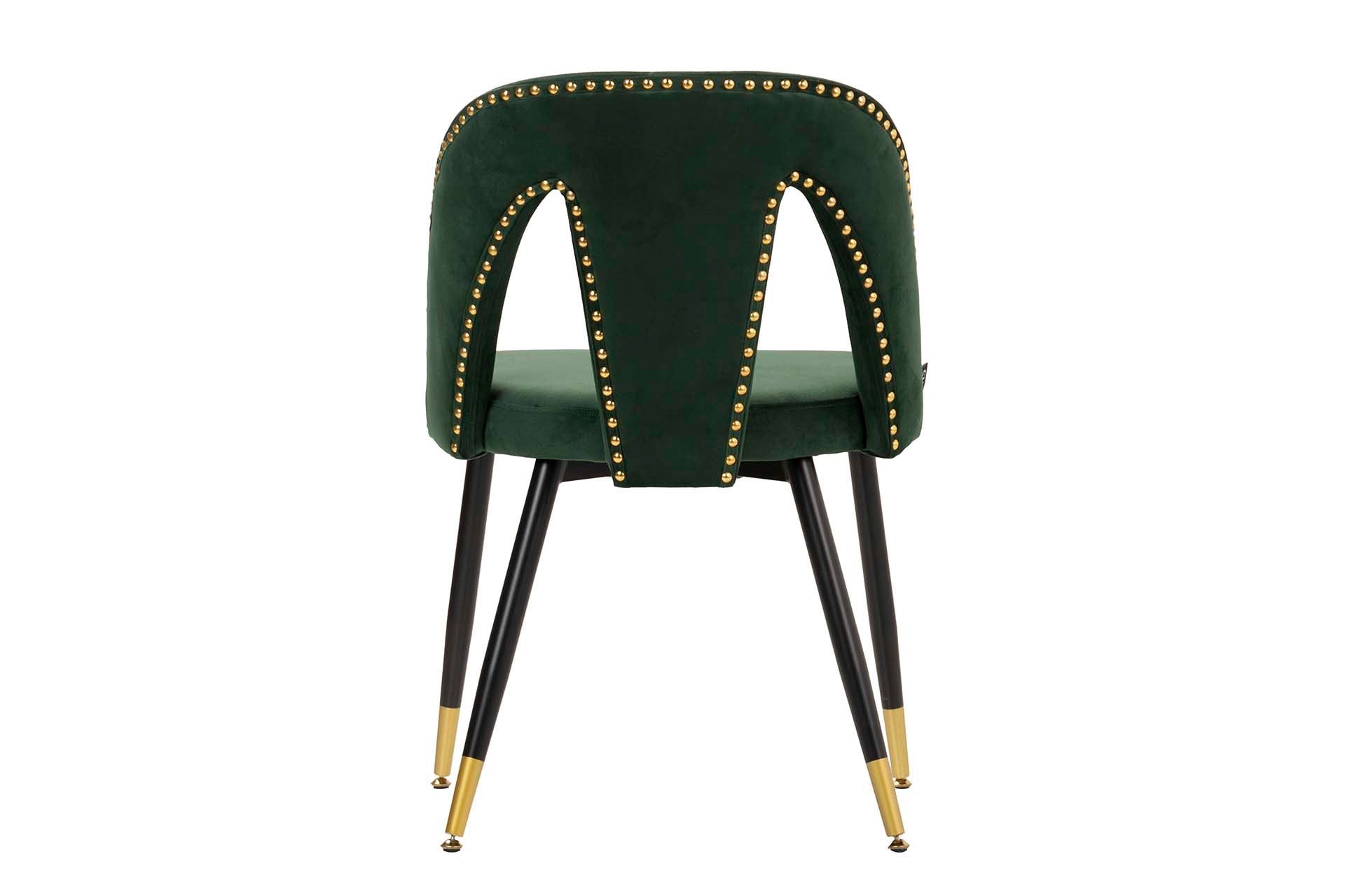 SILLA VELVET VERDE STOWE 49x54x78 CM - Min.2 uds