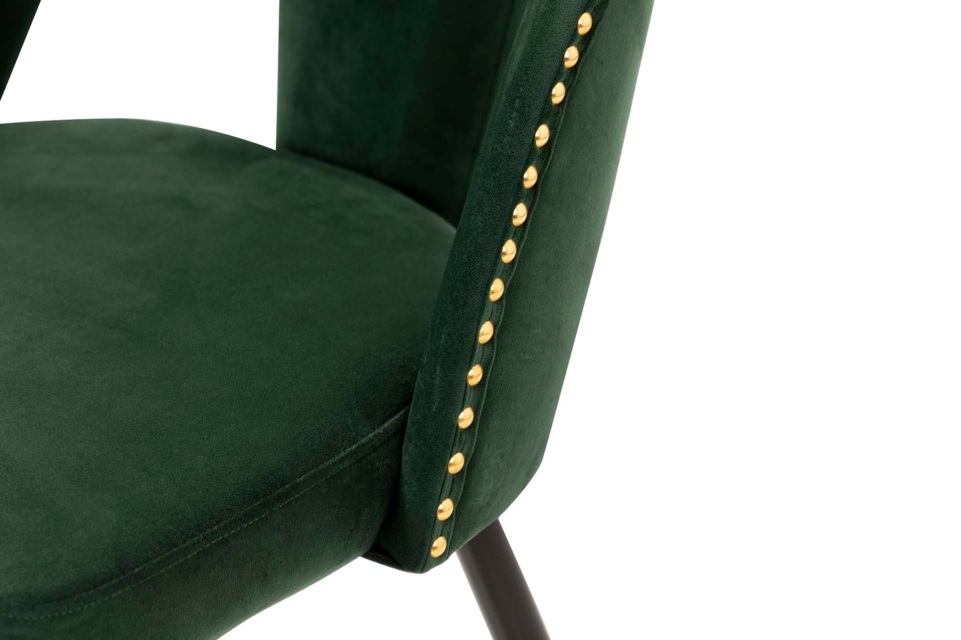 SILLA VELVET VERDE STOWE 49x54x78 CM - Min.2 uds