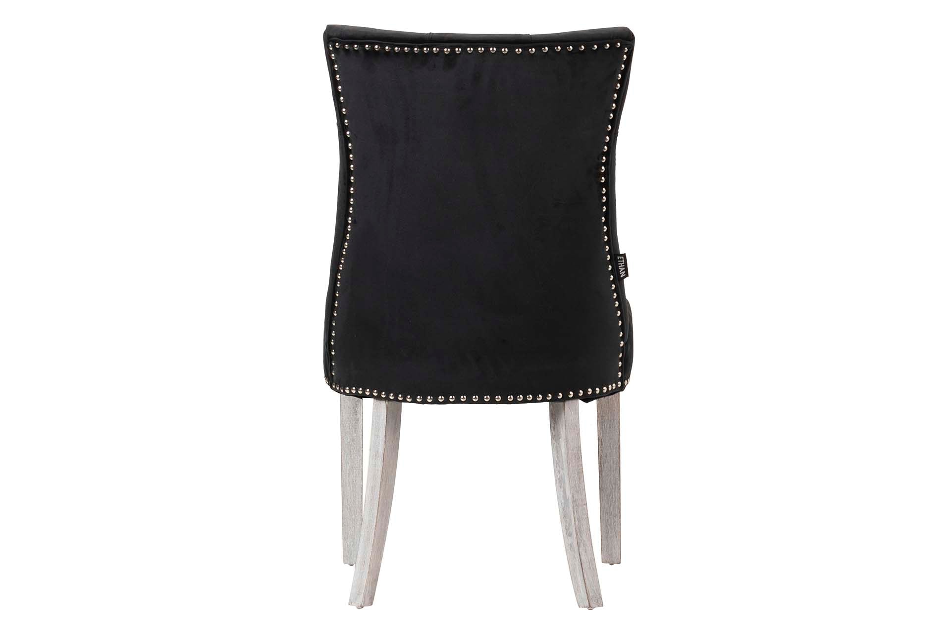 SILLA TACHUELAS VELVET NEGRO BODIE 54x55x97 CM - Min.2 uds