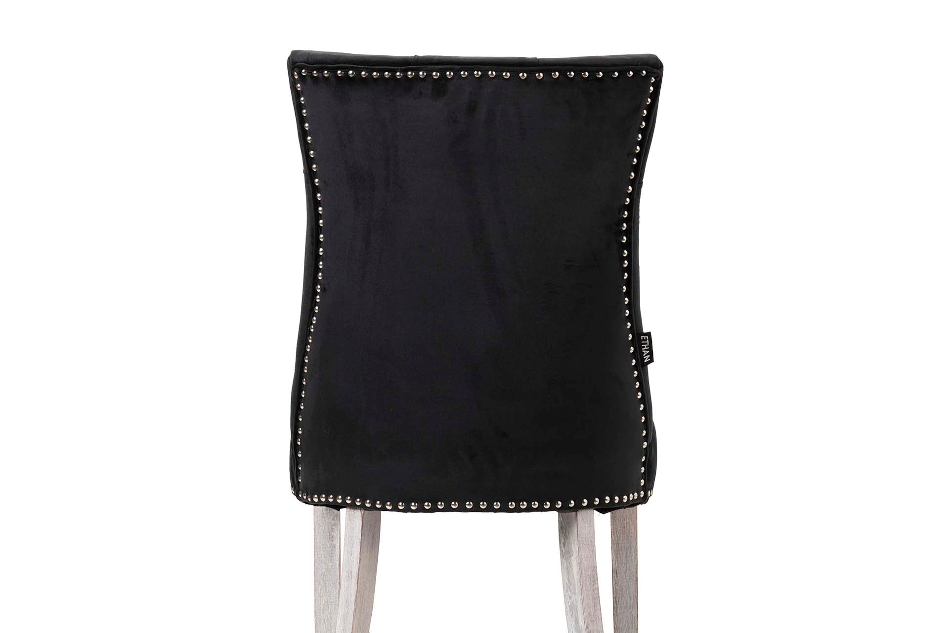 SILLA TACHUELAS VELVET NEGRO BODIE 54x55x97 CM - Min.2 uds