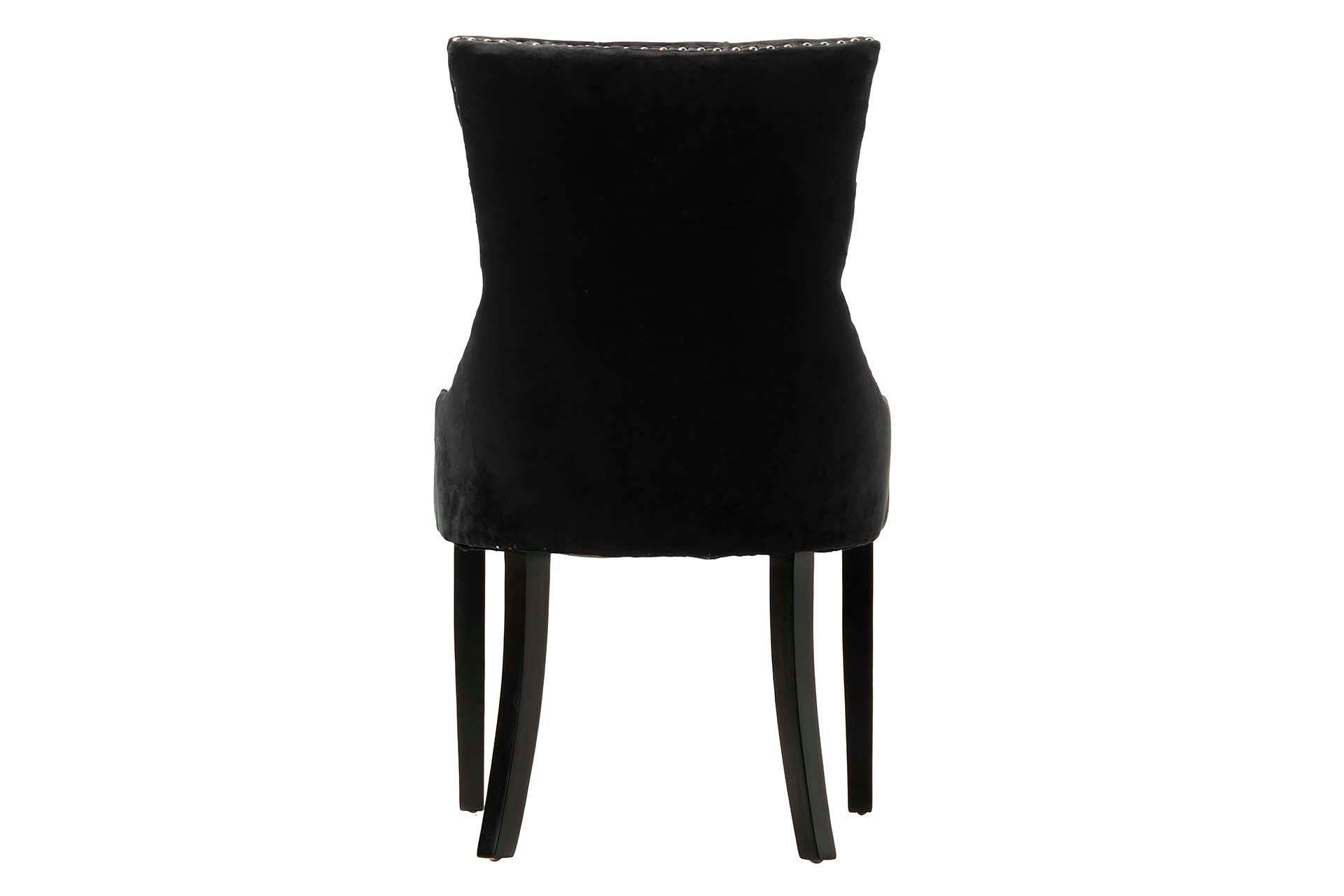 SILLA TACHUELAS VELVET NEGRA HARPERS 56x62x96CM - Min.2 uds