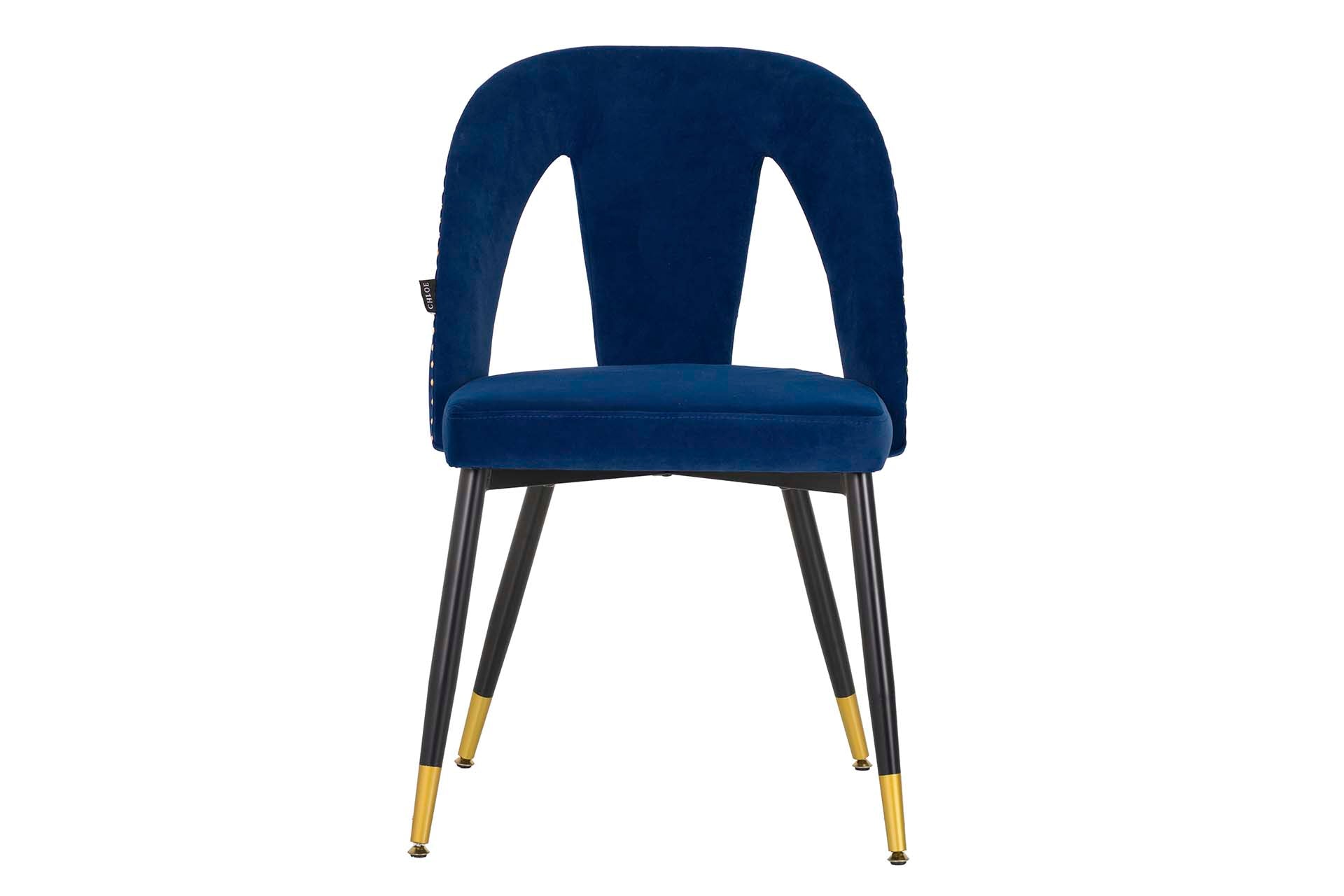 SILLA VELVET AZUL STOWE 49x54x78 CM - Min.2 uds