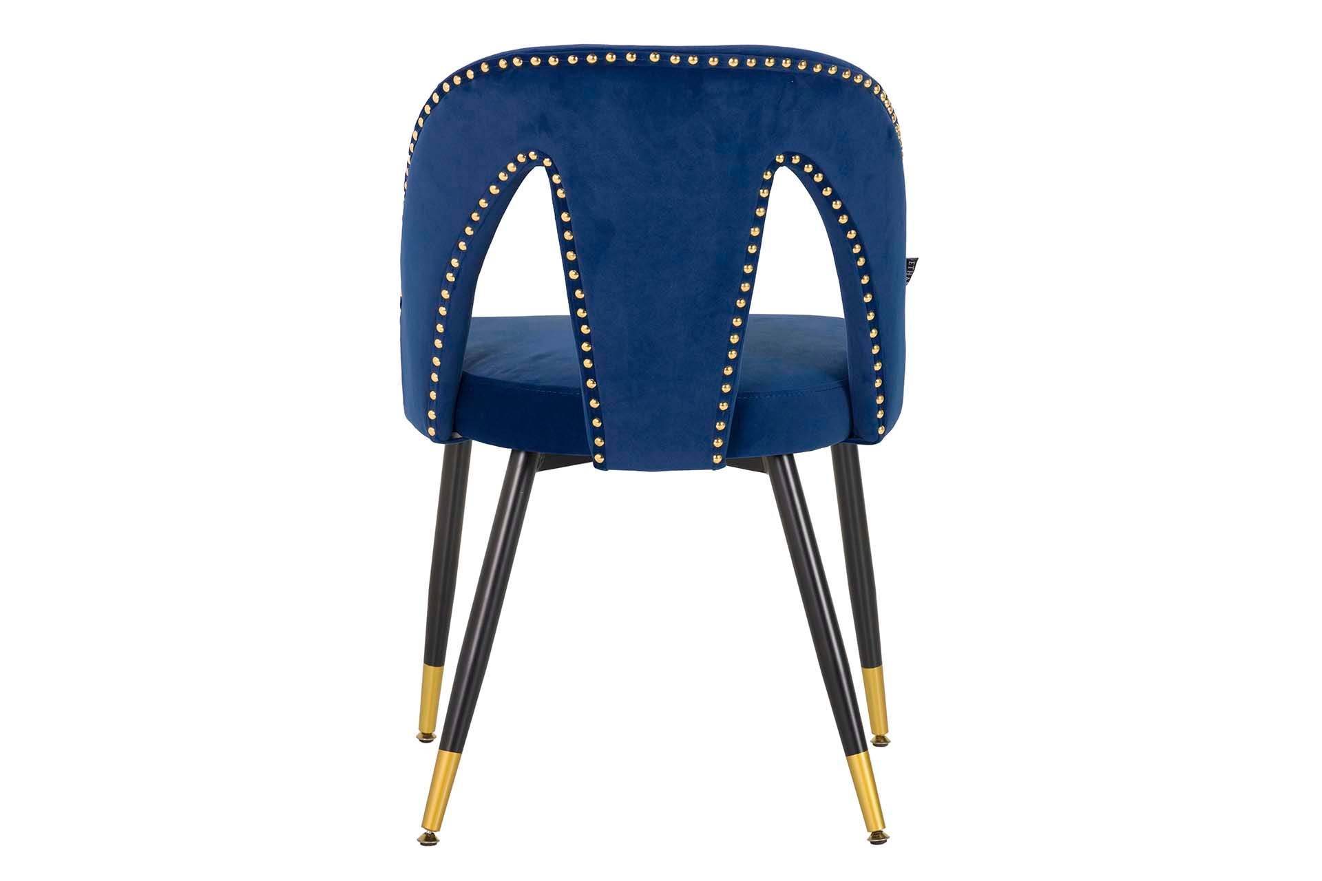 SILLA VELVET AZUL STOWE 49x54x78 CM - Min.2 uds