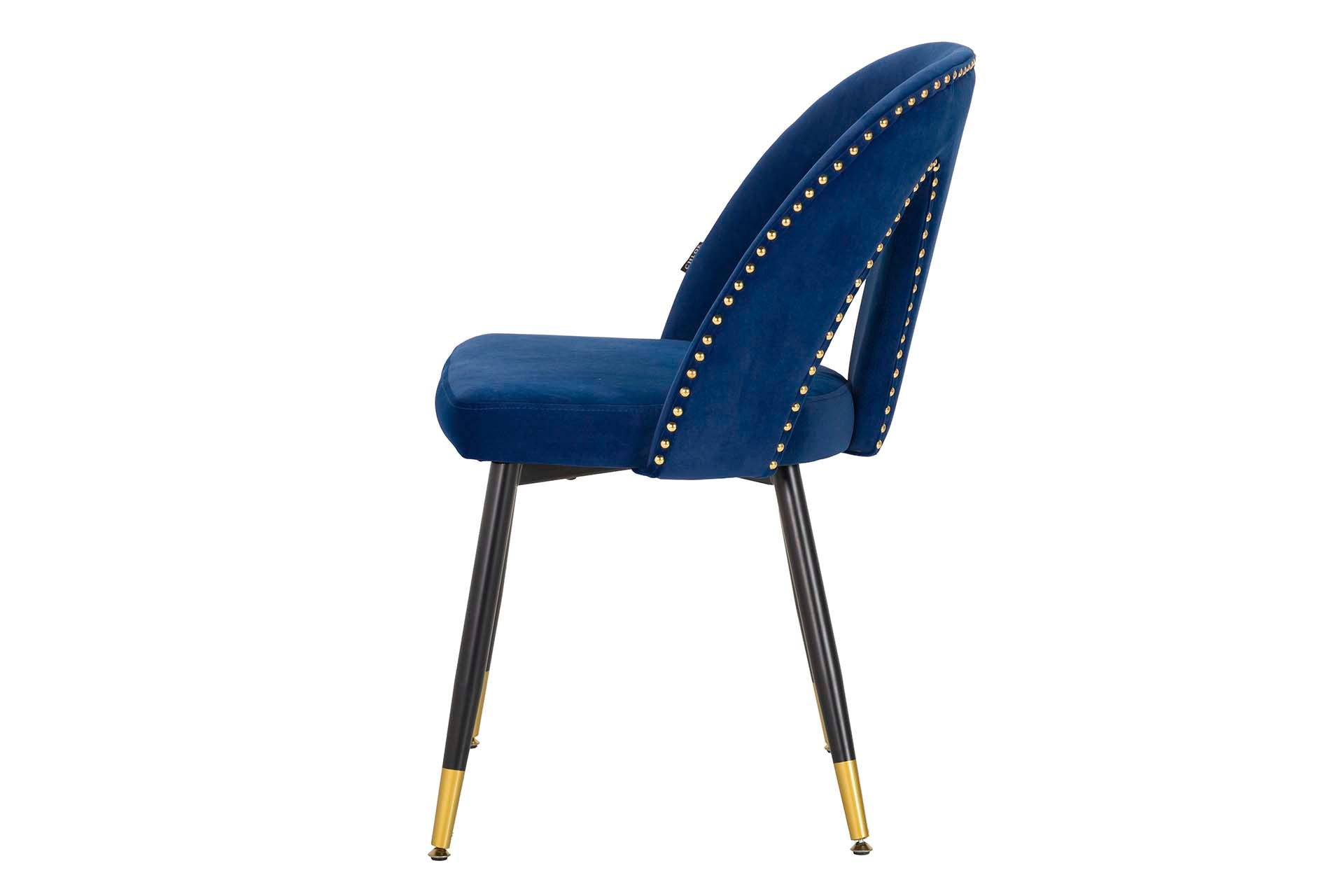 SILLA VELVET AZUL STOWE 49x54x78 CM - Min.2 uds